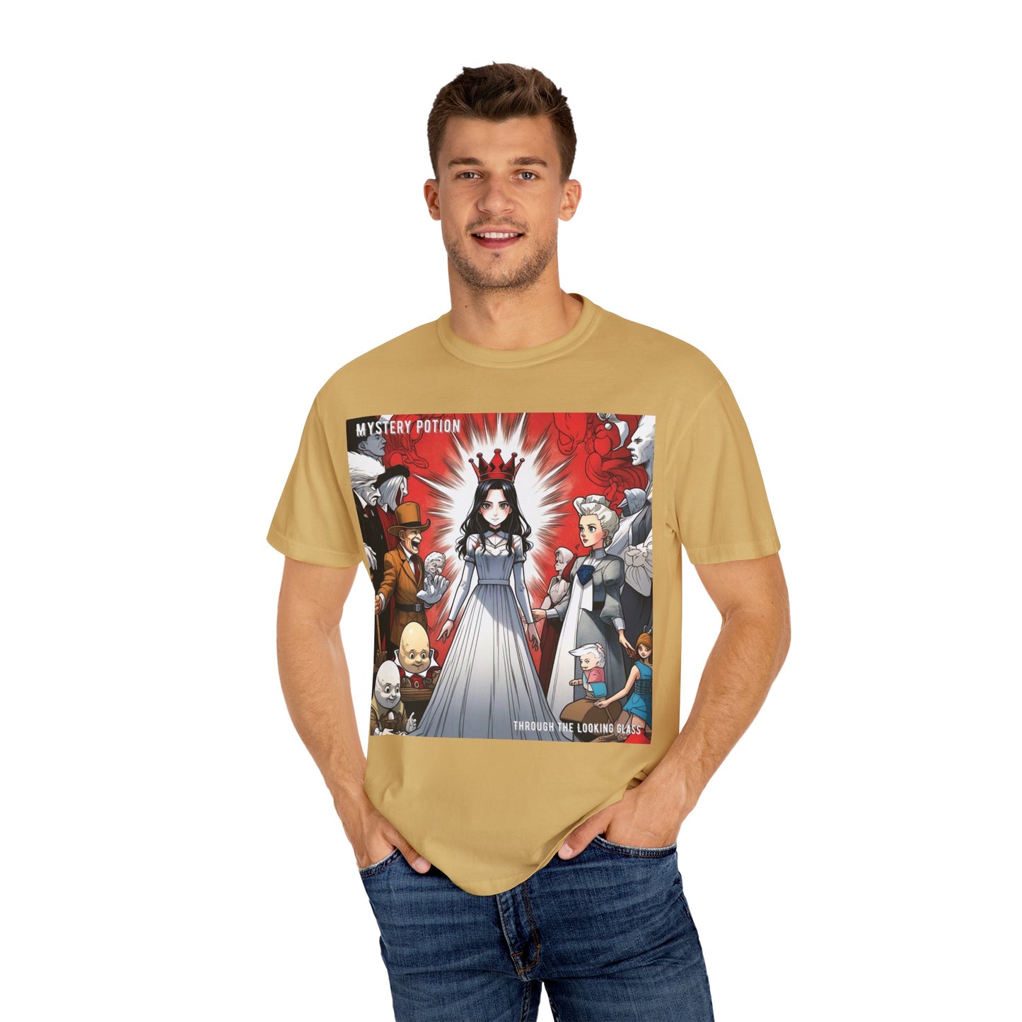 Mystery Potion's Alice In Wonderland Graphic Unisex T-shirt | Cool Casual Wear, Gift for Fans, Art Lovers, Anime Style Merch, Unique Everyday Tee