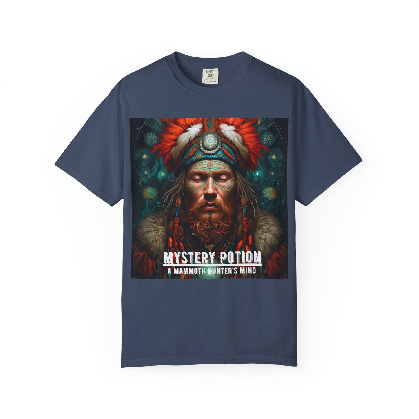'A Mammoth Hunter's Mind' Mystery Potion Mystical Vintage Inspired Unisex T-Shirt, Cozy Gift for Nature Lovers, Unique Graphic Tee for Festivals, Casual Wear, Statement Shirt