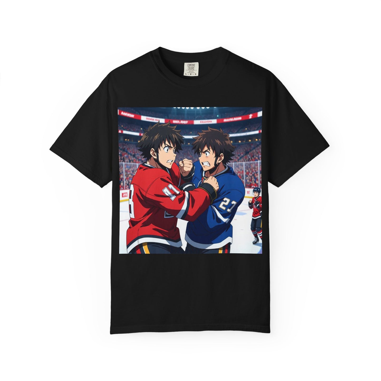 Hockey Fight T-Shirt | Unisex Vintage Graphic Tee | Perfect for Gamers | Gift for Fans | Casual Wear | Anime Rivalry Streetwear