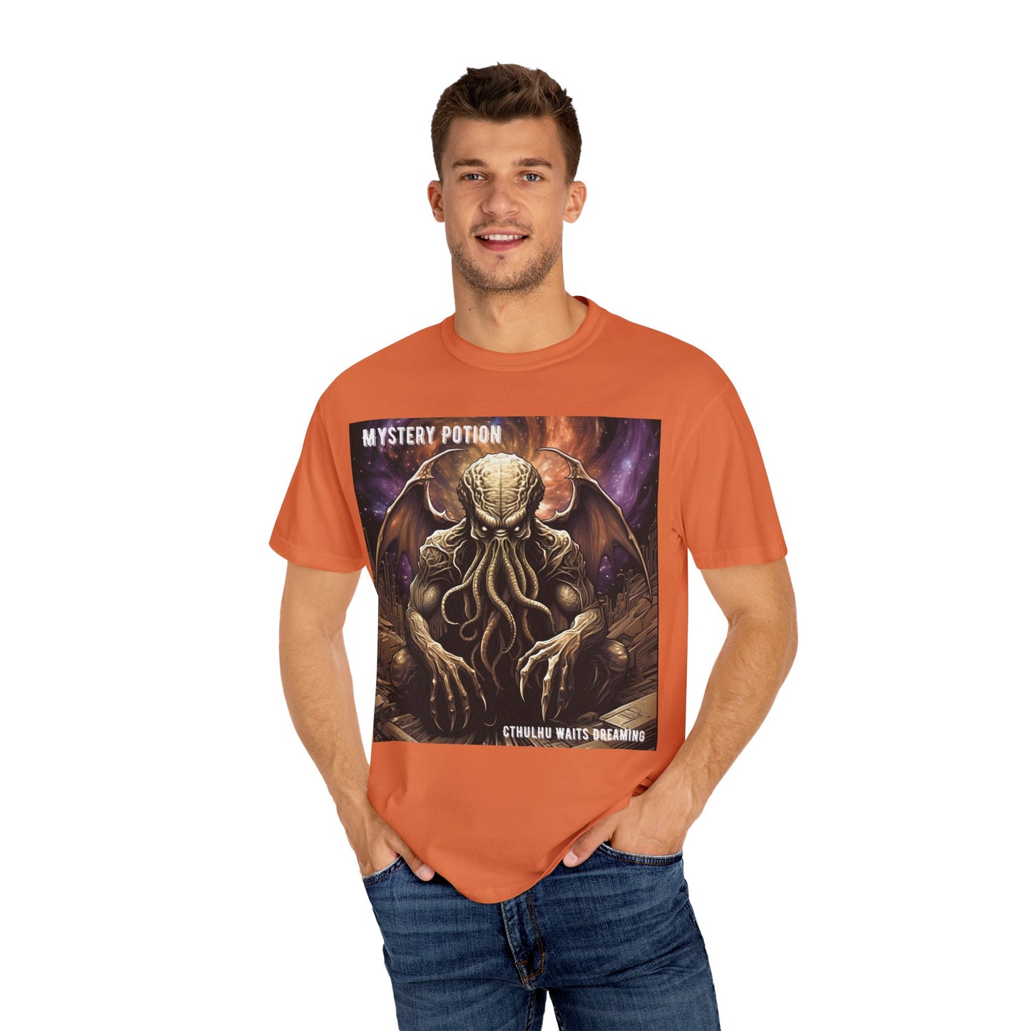 Mystery Potion Unisex T-Shirt, Cthulhu Inspired Tee, Gothic Apparel, Witchy Clothing, Halloween Outfit, Fantasy Fan Gift