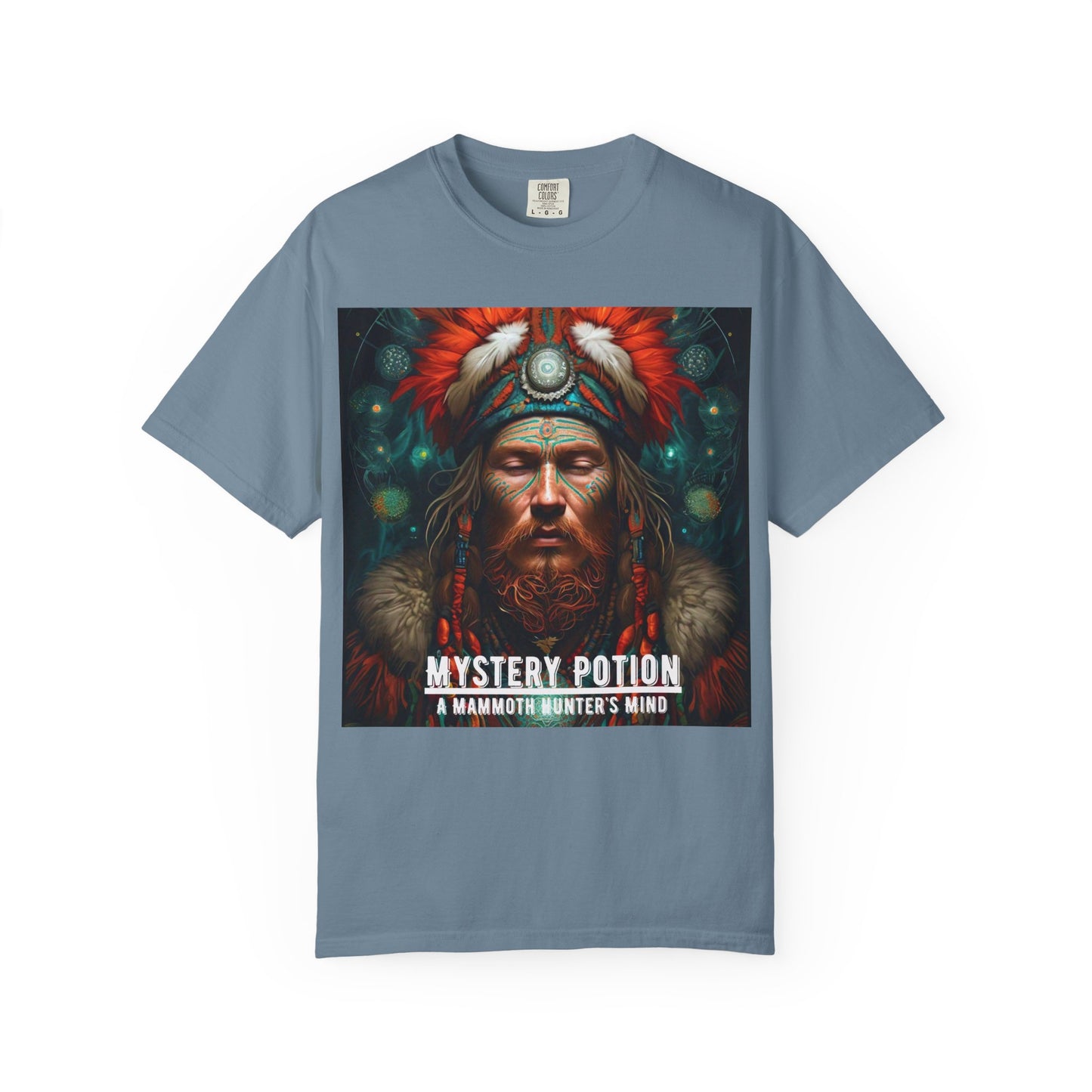 'A Mammoth Hunter's Mind' Mystery Potion Mystical Vintage Inspired Unisex T-Shirt, Cozy Gift for Nature Lovers, Unique Graphic Tee for Festivals, Casual Wear, Statement Shirt