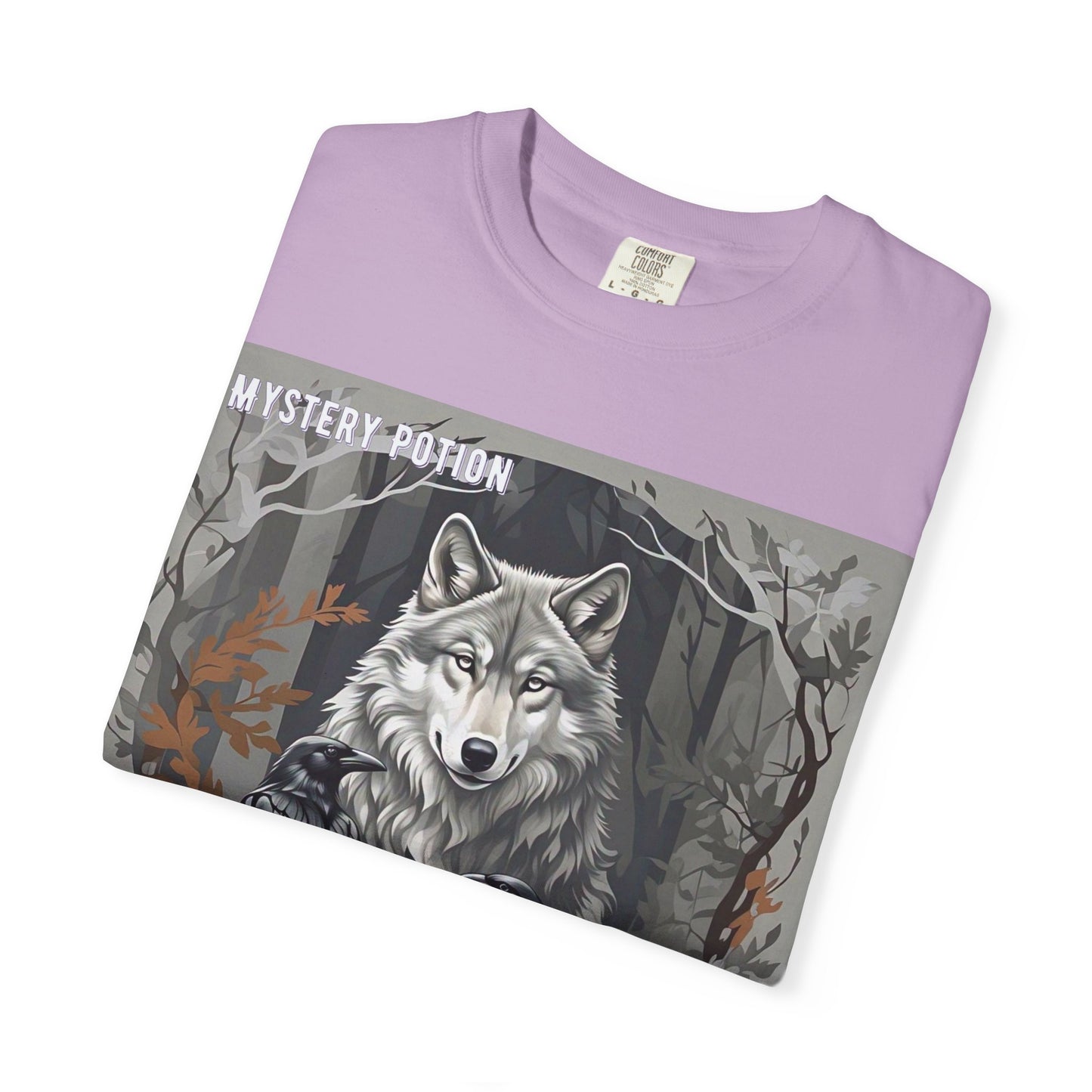 'The Wolf Will Come To Eat It All In The End' by Mystery Potion, Unisex T-Shirt, Edgy Graphic Tee, Animal Lover Gift, Fantasy Shirt, Halloween Apparel, Unique Graphic Shirt