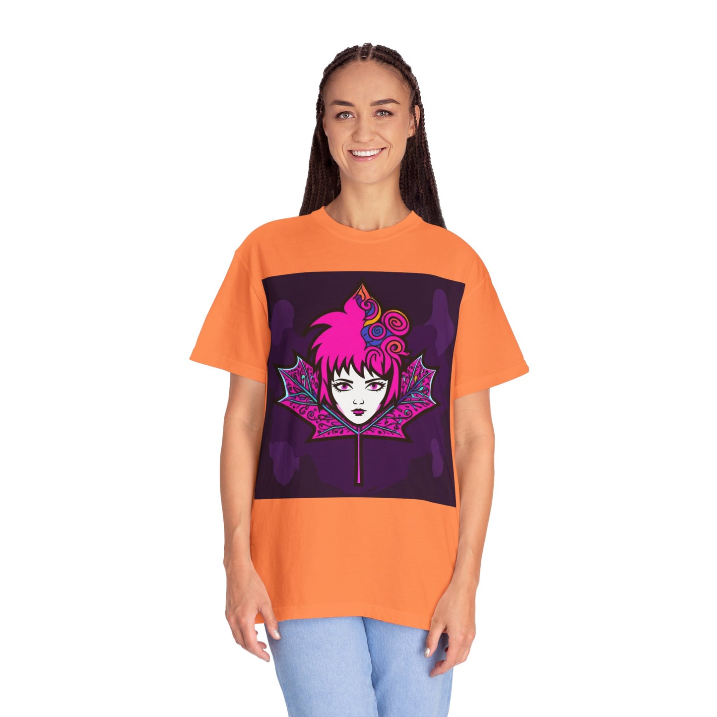 Emily The Maple Leaf Vibrant Graphic Tee: Retro Pop Art T-Shirt, Unique Gift, Casual Wear, Festival Fashion, Fun Style, Unisex Apparel