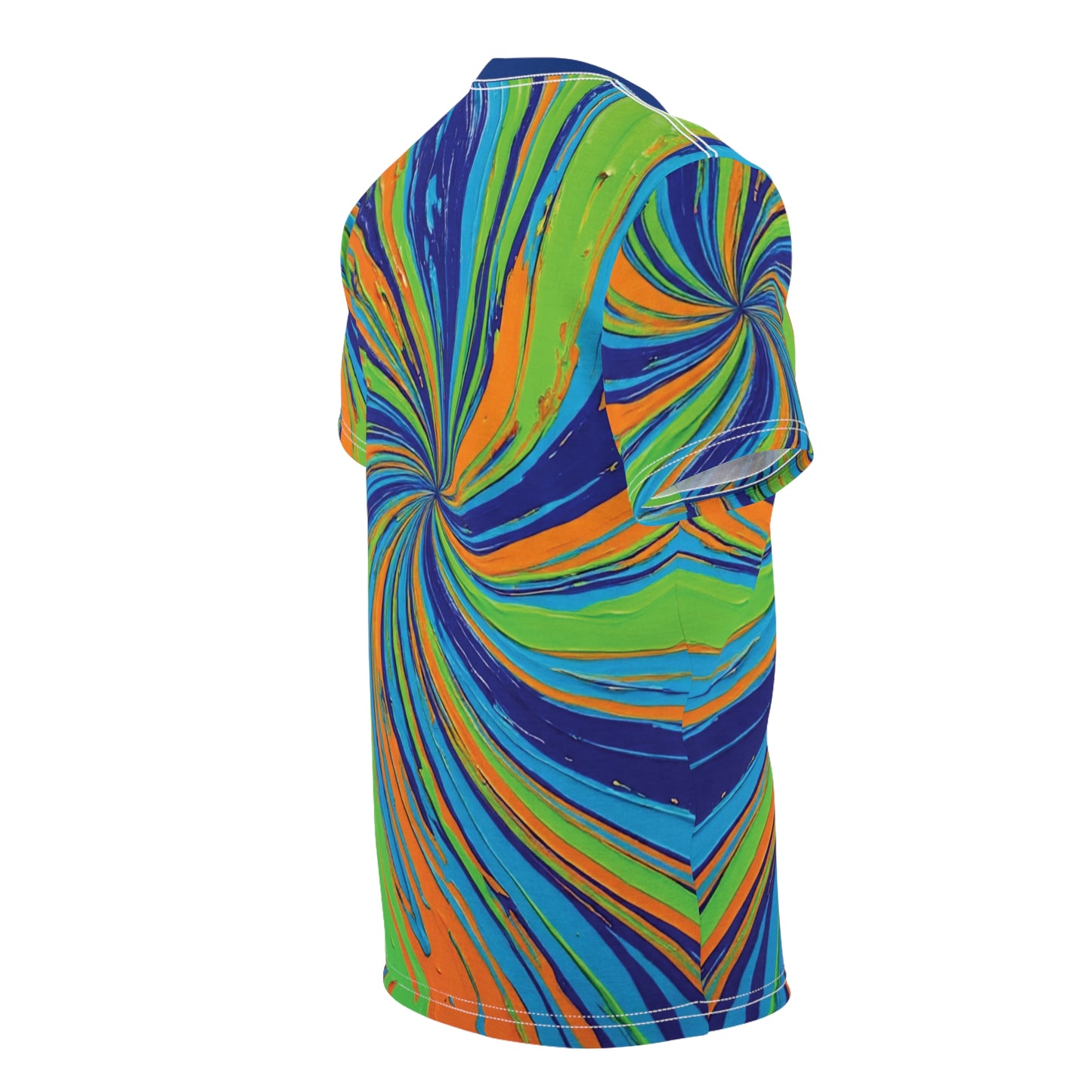 Vibrant Tie-Dye Tee, Unisex AOP Shirt for Festivals, Summer Outfits, Beach Days, Gifts for Friends, Colorful Fashion Statement