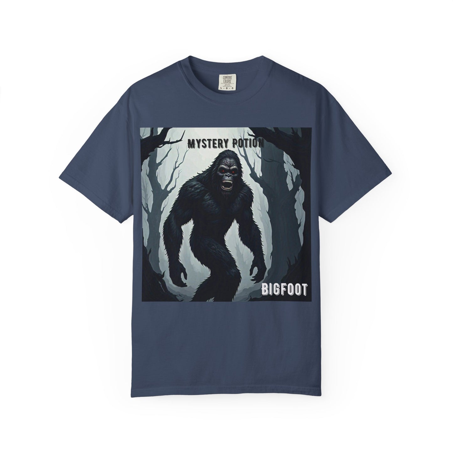 Bigfoot by Mystery Potion T-shirt, Unisex Statement Tee, Gift for Nature Lovers, Outdoor Adventure Shirt, Fun Graphic Tee