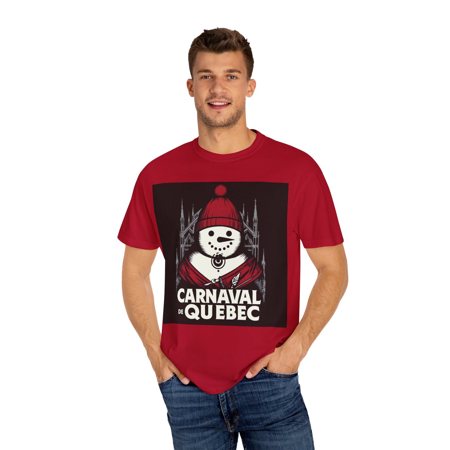 Carnaval de Québec Post-Goth T-shirt, Unisex Graphic Tee, Winter Festival Apparel, Holiday Gifts, Comfortable Everyday Wear