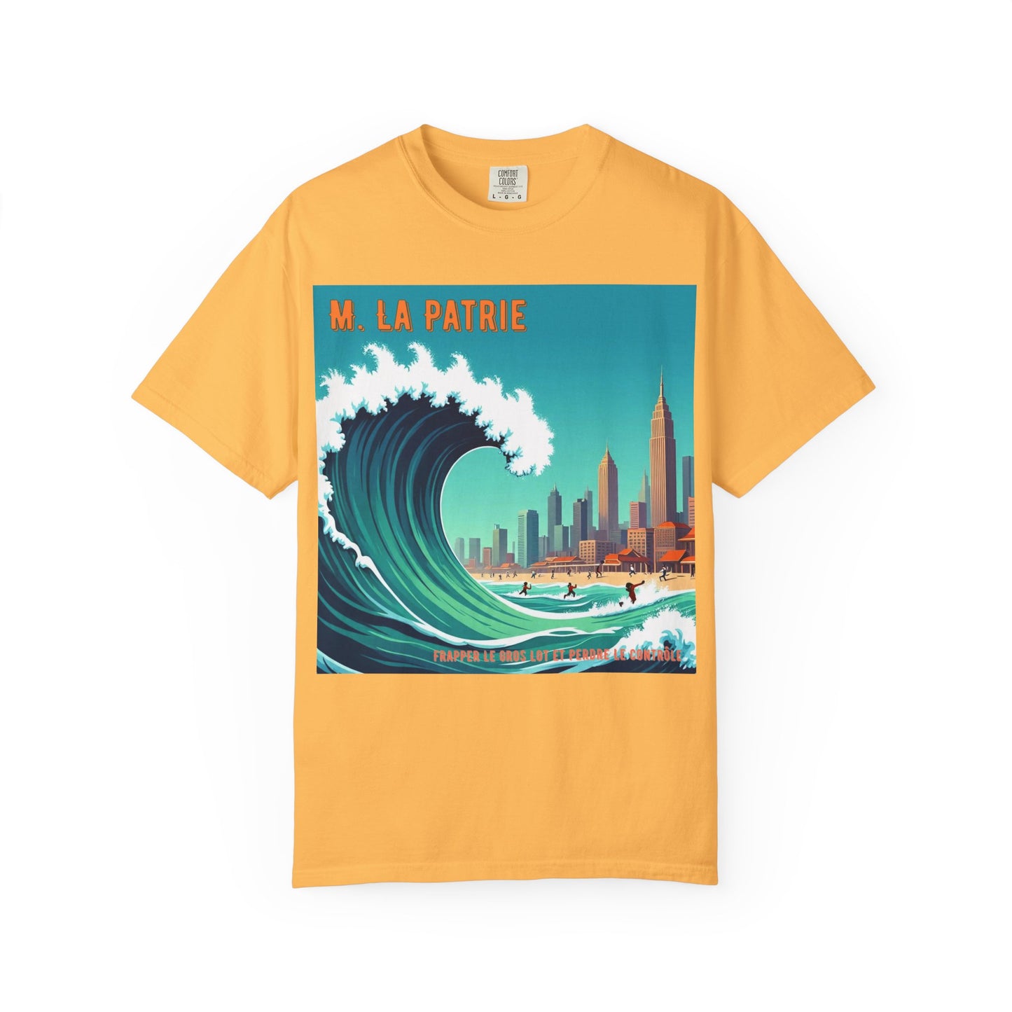 'Frapper Le Gros Lot et Perdre Le Contrôle' de M. La Patrie, Ocean Vibes Graphic T-Shirt - Summer Beach Wear, Casual Fashion, Beach Vacation Gift, Relaxed Fit Tee, Cool Graphic Shirt