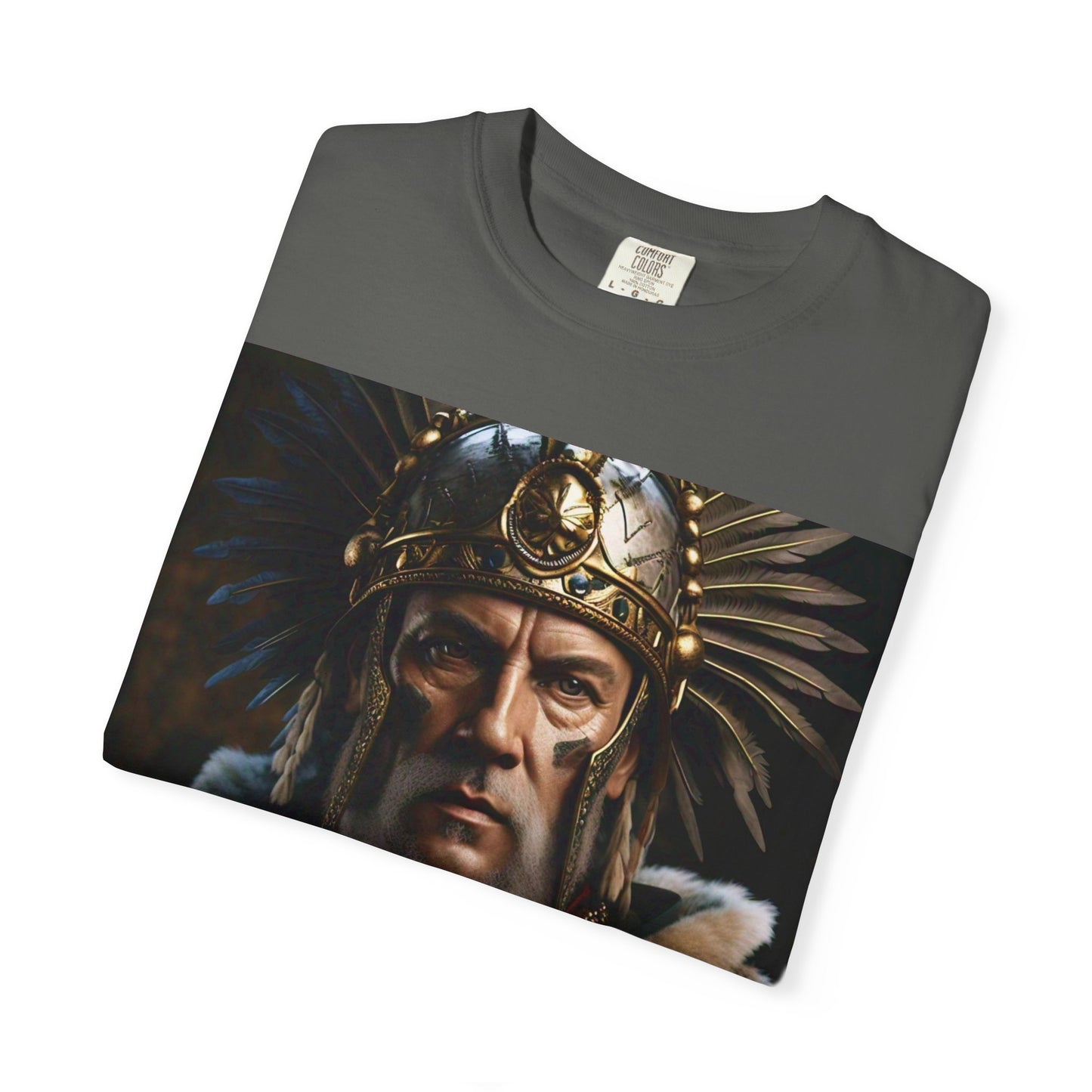 Warrior Spirit Garment-Dyed T-Shirt, Vintage Tee, Unisex Fashion, Gift for Him, Casual Wear, Graphic Top, Everyday Style