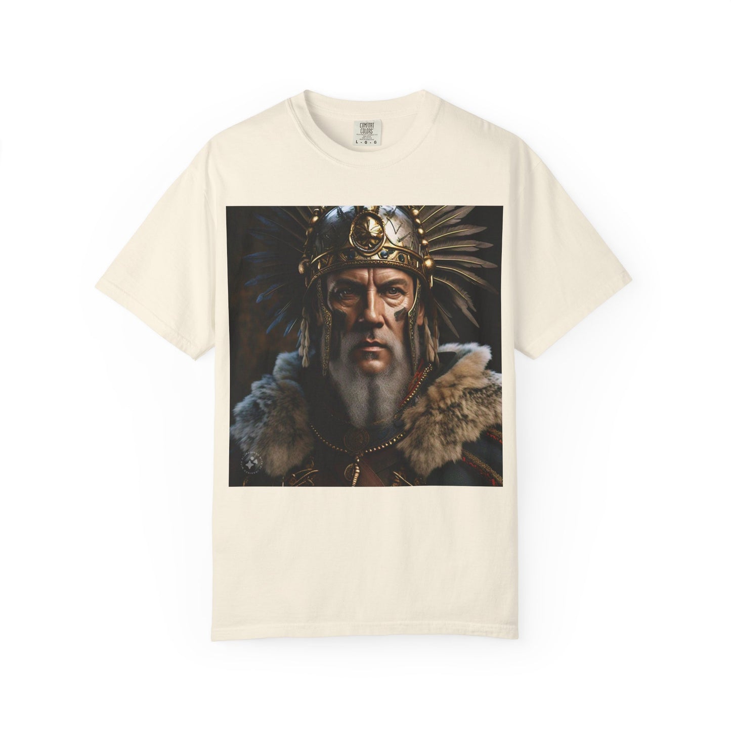 Warrior Spirit Garment-Dyed T-Shirt, Vintage Tee, Unisex Fashion, Gift for Him, Casual Wear, Graphic Top, Everyday Style