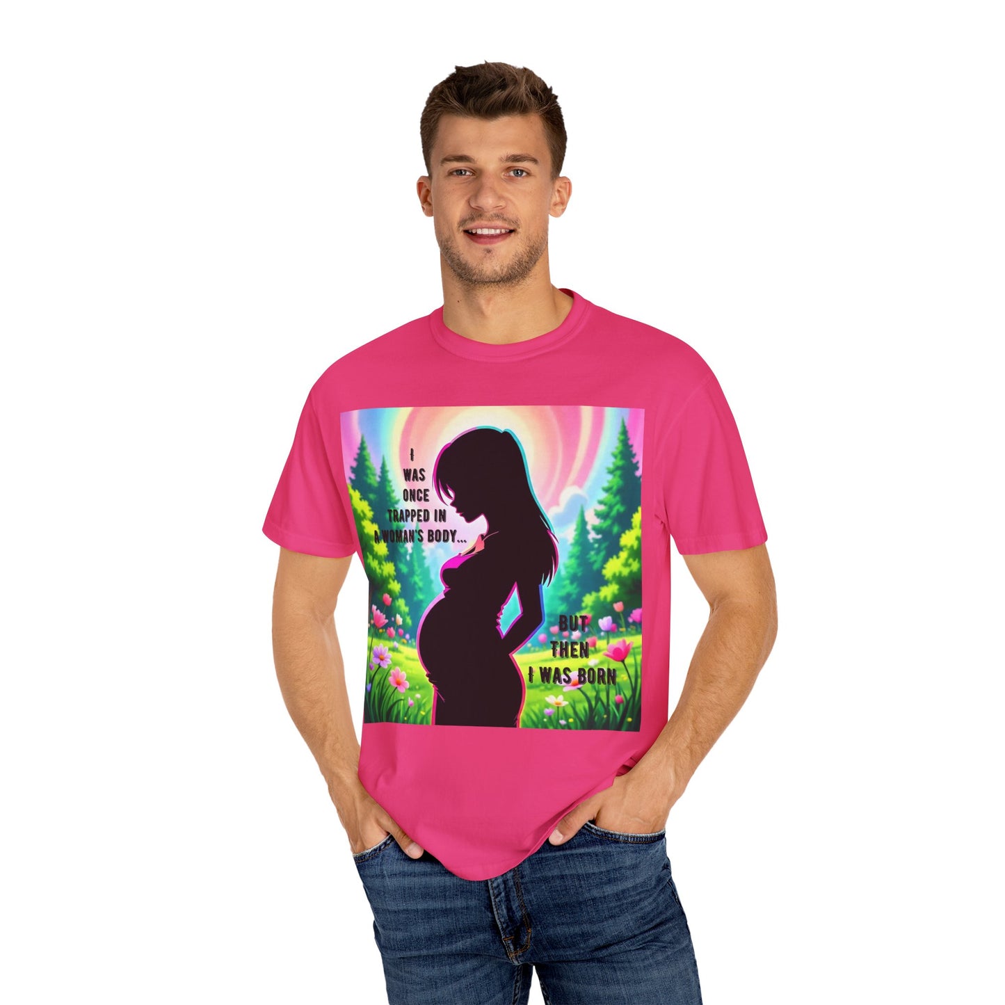 Maternity T-Shirt: I Was Once Trapped in Mom's Body, Pregnancy Gift, Baby Shower Shirt, Unisex Tee for Moms, Expecting Mothers
