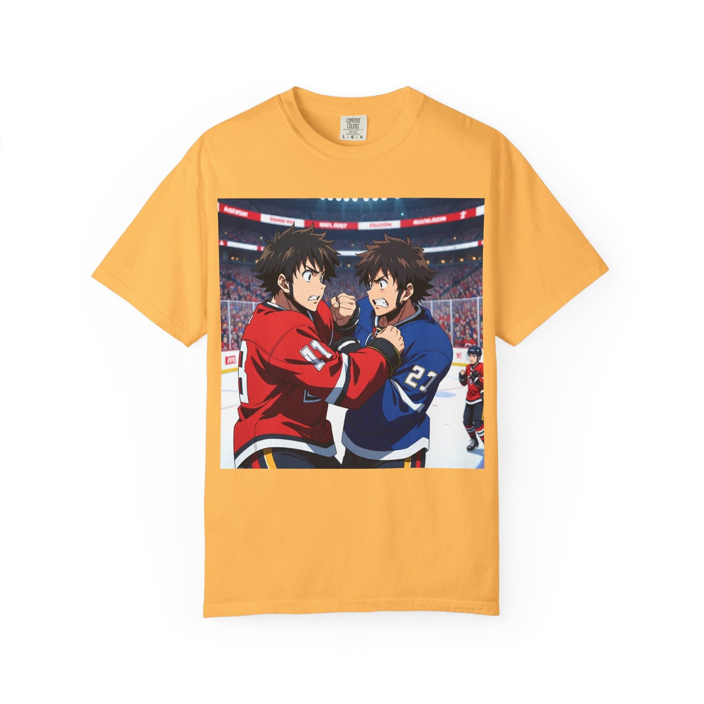 Hockey Fight T-Shirt | Unisex Vintage Graphic Tee | Perfect for Gamers | Gift for Fans | Casual Wear | Anime Rivalry Streetwear