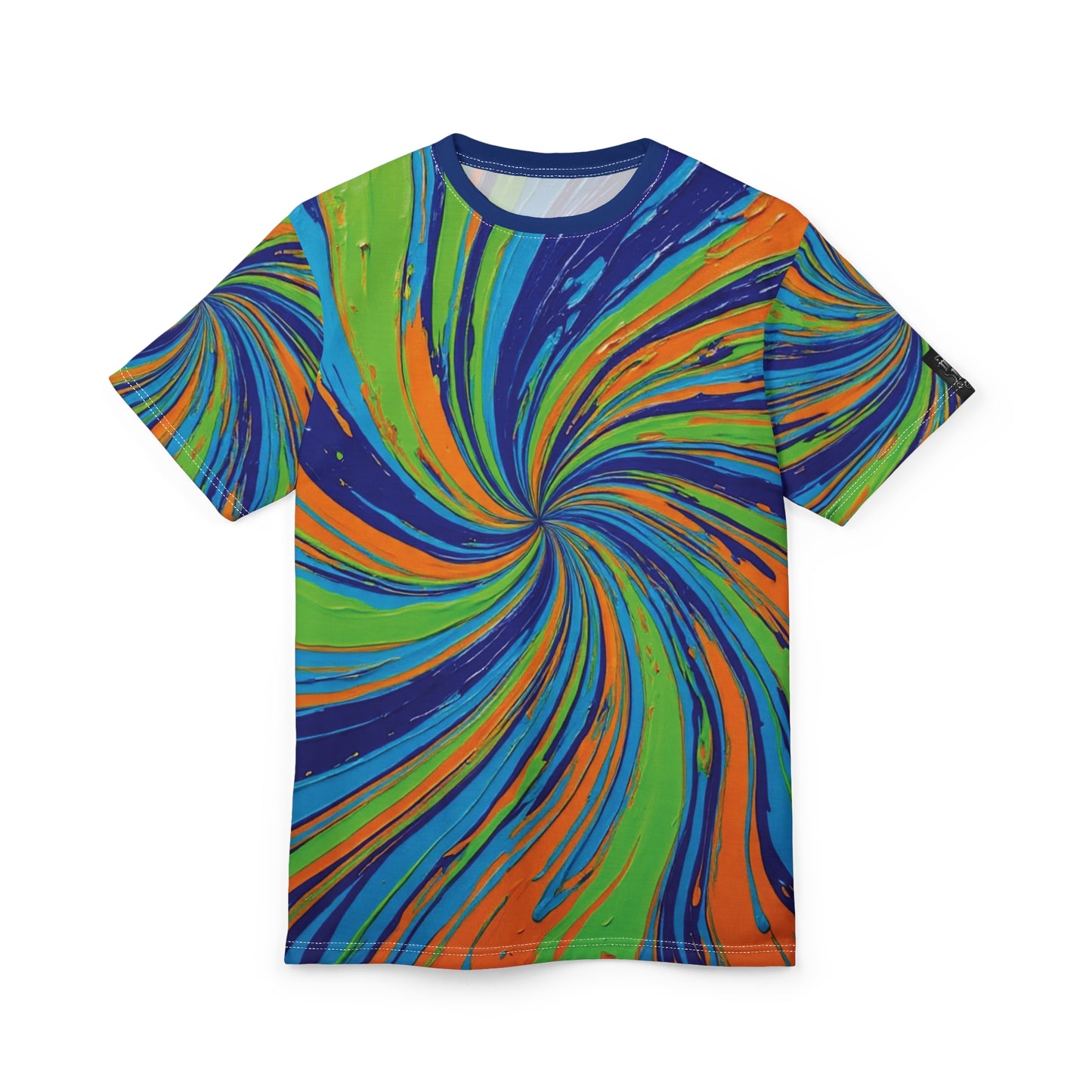 Vibrant Tie-Dye Tee, Unisex AOP Shirt for Festivals, Summer Outfits, Beach Days, Gifts for Friends, Colorful Fashion Statement