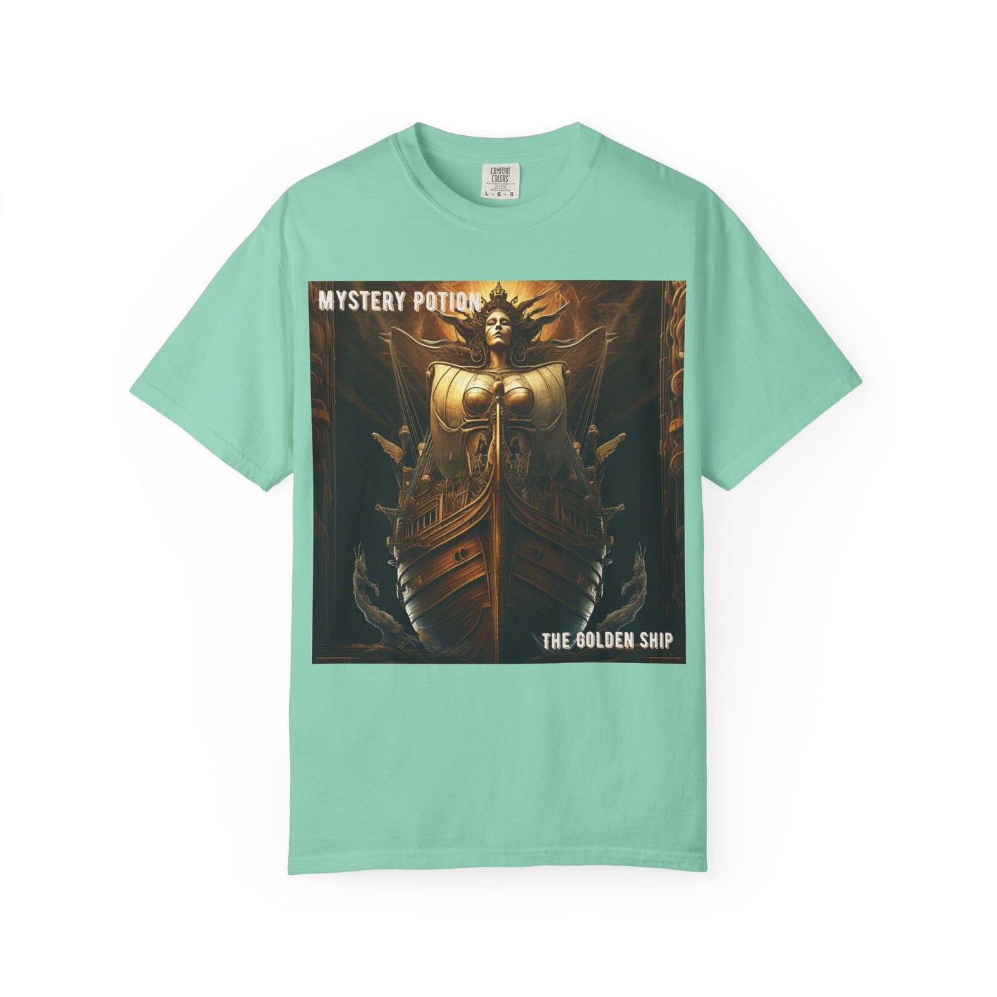 Mystery Potion Unisex Garment-Dyed T-shirt, Vintage Graphic Tee, Gift for Art Lovers, Casual Wear, Unique Clothing