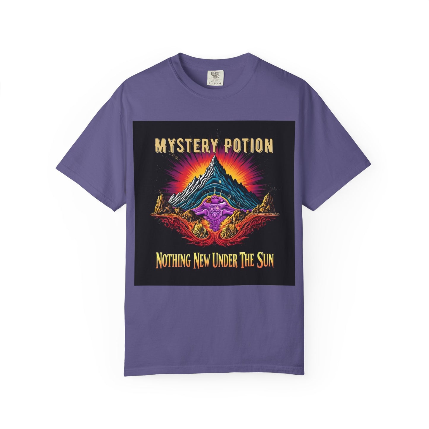Mystical Graphic T-Shirt, "Nothing New Under The Sun" Vintage Aura Tee, Unisex Casual Wear, Unique Gift for Nature Lovers, Festival Essentials, Eco-Friendly Fashion
