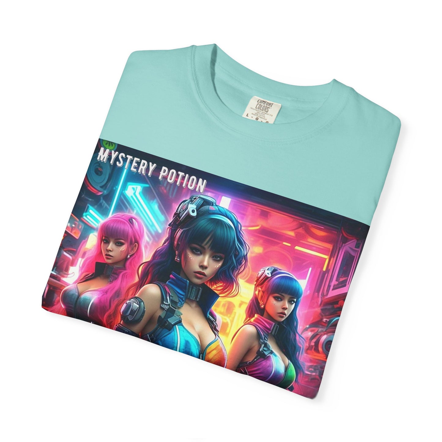 'Indústria 4.0' by Mystery Potion Unisex Garment-Dyed T-shirt, Cyberpunk T-shirt, Gamer Apparel, Unique Graphic Tee, Gift for Fans