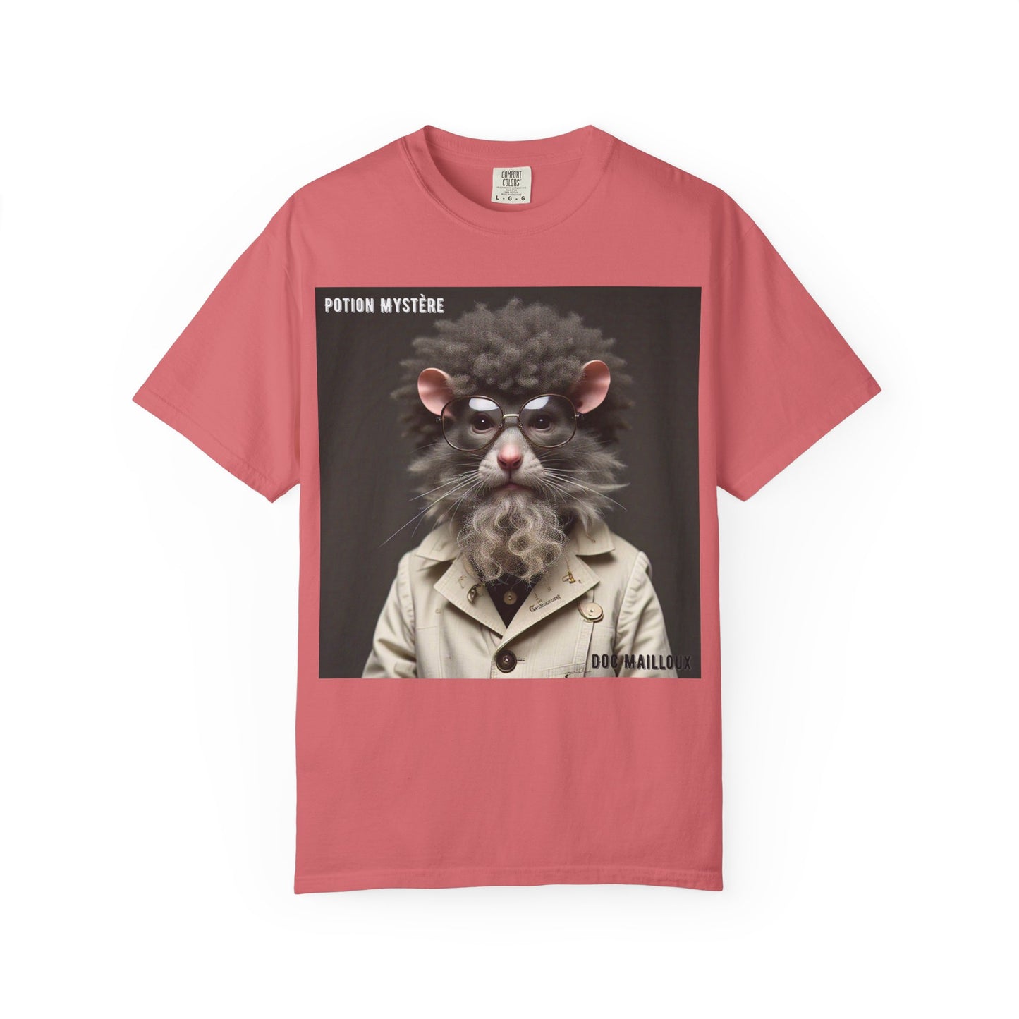 Doc Mailloux by Potion Mystère, Rat Graphic T-Shirt, Unisex Funny Tee, Gift for Animal Lovers, Unique Vintage Style Clothing, Statement Tee for Parties
