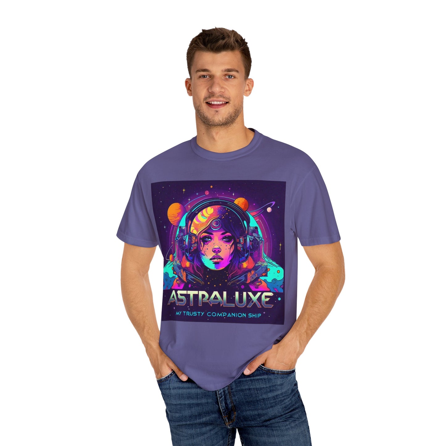 Astraluxe Unisex T-Shirt, Space Theme Tee, Gifts for Sci-Fi Lovers, Cosplay Costume, Festival Wear, Vintage Graphic Top