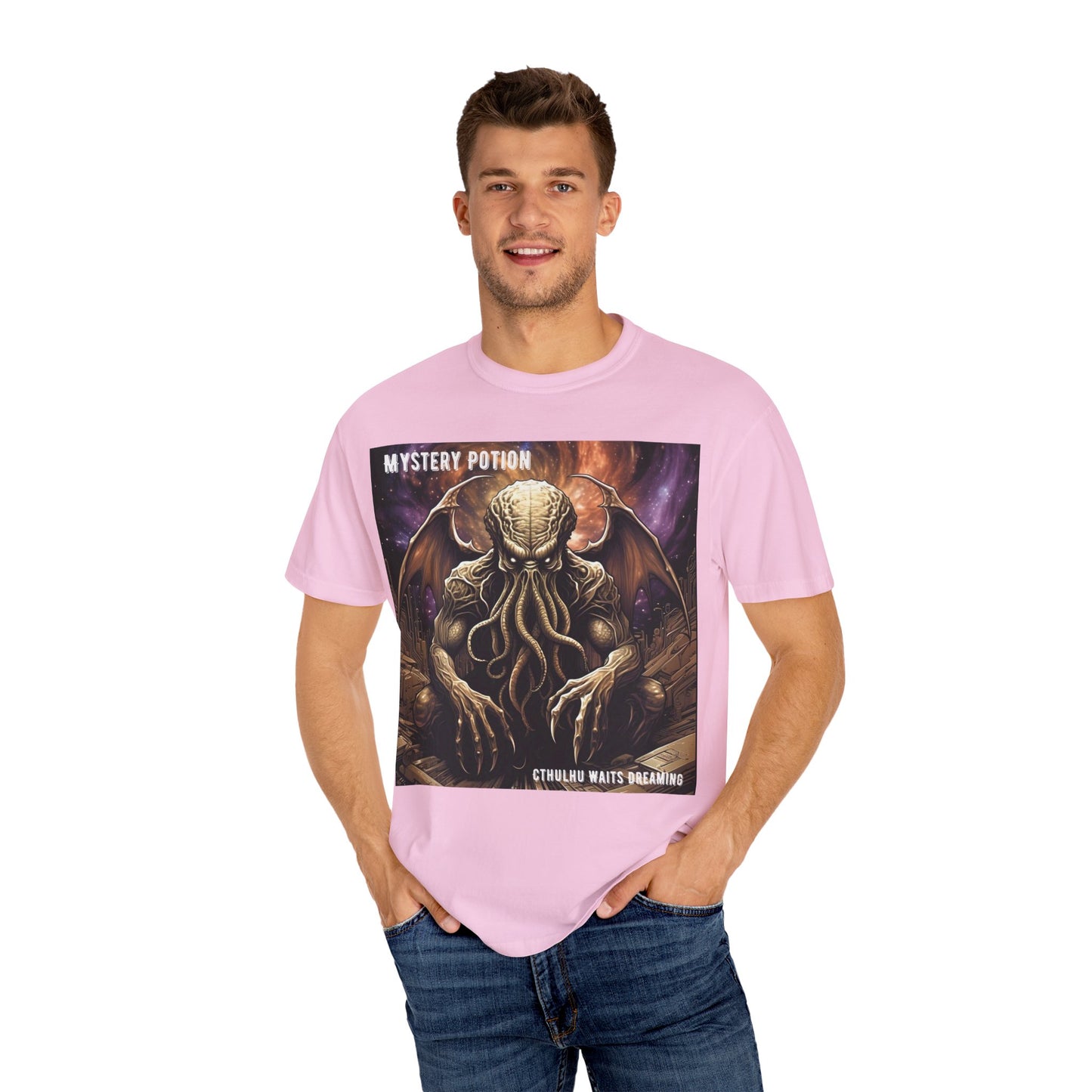 Mystery Potion Unisex T-Shirt, Cthulhu Inspired Tee, Gothic Apparel, Witchy Clothing, Halloween Outfit, Fantasy Fan Gift