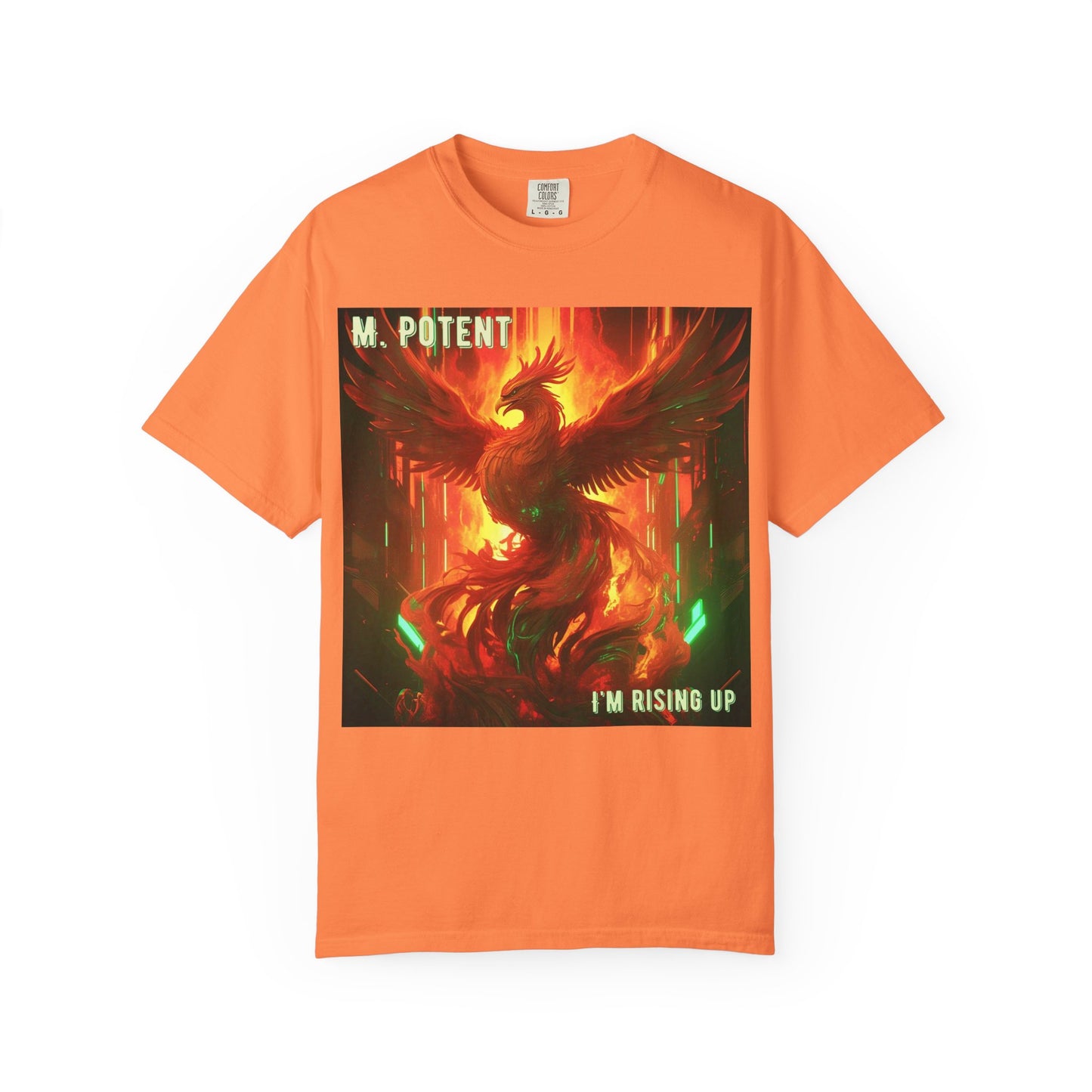 'I'm Rising Up' by M. Potent, Phoenix Rising Unisex T-shirt, Motivational Graphic Tee, Gift for Art Lovers, Inspirational Shirt, Trendy Fashion