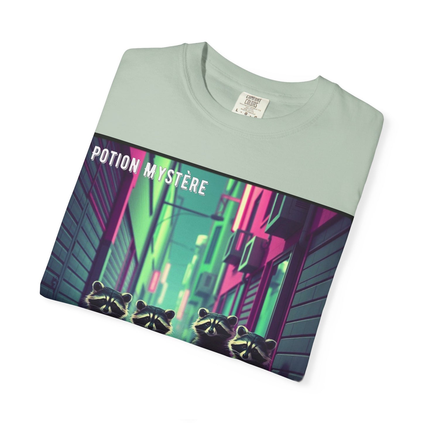 'On Est Né Pour Des Ti Pains' par Potion Mystère, Racoons Graphic Tee for Nature Lovers, Unisex Shirt for Pop Punk Song, Gift for Gamers, Casual Wear, Eco-Friendly Apparel
