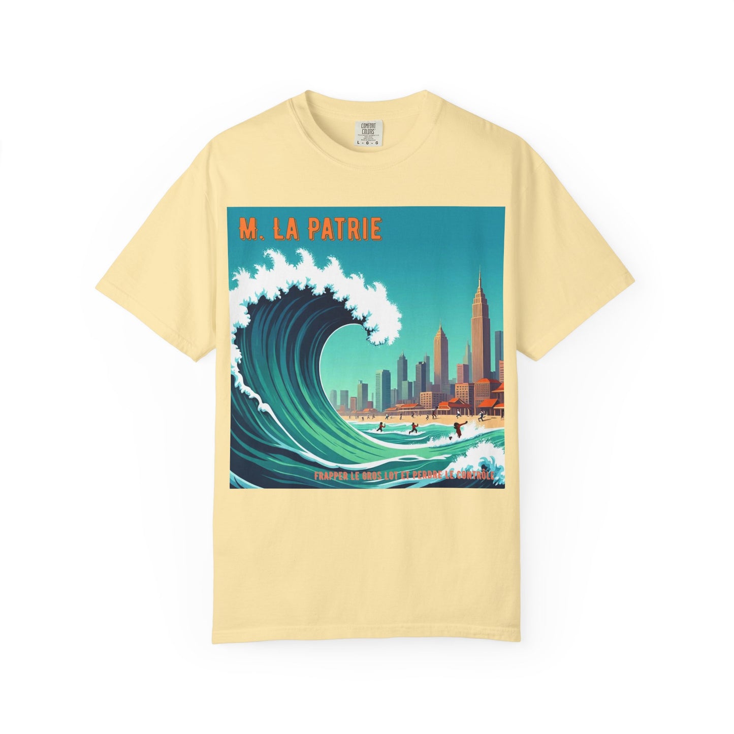 'Frapper Le Gros Lot et Perdre Le Contrôle' de M. La Patrie, Ocean Vibes Graphic T-Shirt - Summer Beach Wear, Casual Fashion, Beach Vacation Gift, Relaxed Fit Tee, Cool Graphic Shirt