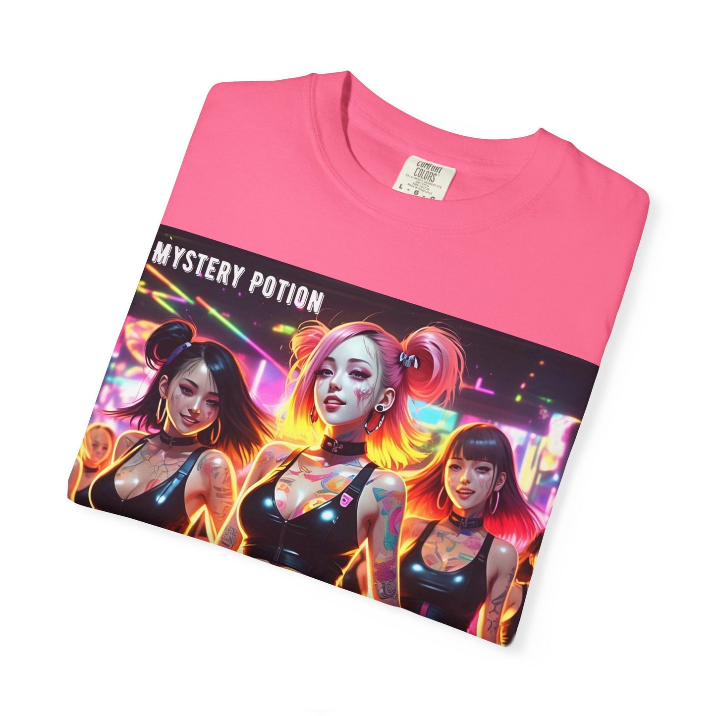 Mystery Potion Unisex T-Shirt, Trendy Graphic Tee for Women, Summer Festival Shirt, Edgy Streetwear, Gifts for Gamers, Cool Casual Wear