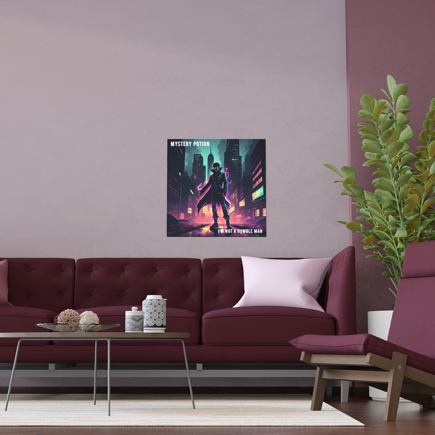 'I'm Not A Humble Man' by Mystery Potion, Silk Poster, Urban Art Print, Inspirational Wall Decor, Modern Home Decor, Gift for Art Lovers