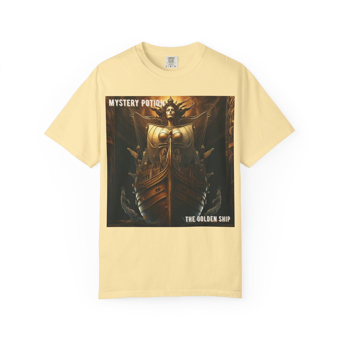Mystery Potion Unisex Garment-Dyed T-shirt, Vintage Graphic Tee, Gift for Art Lovers, Casual Wear, Unique Clothing