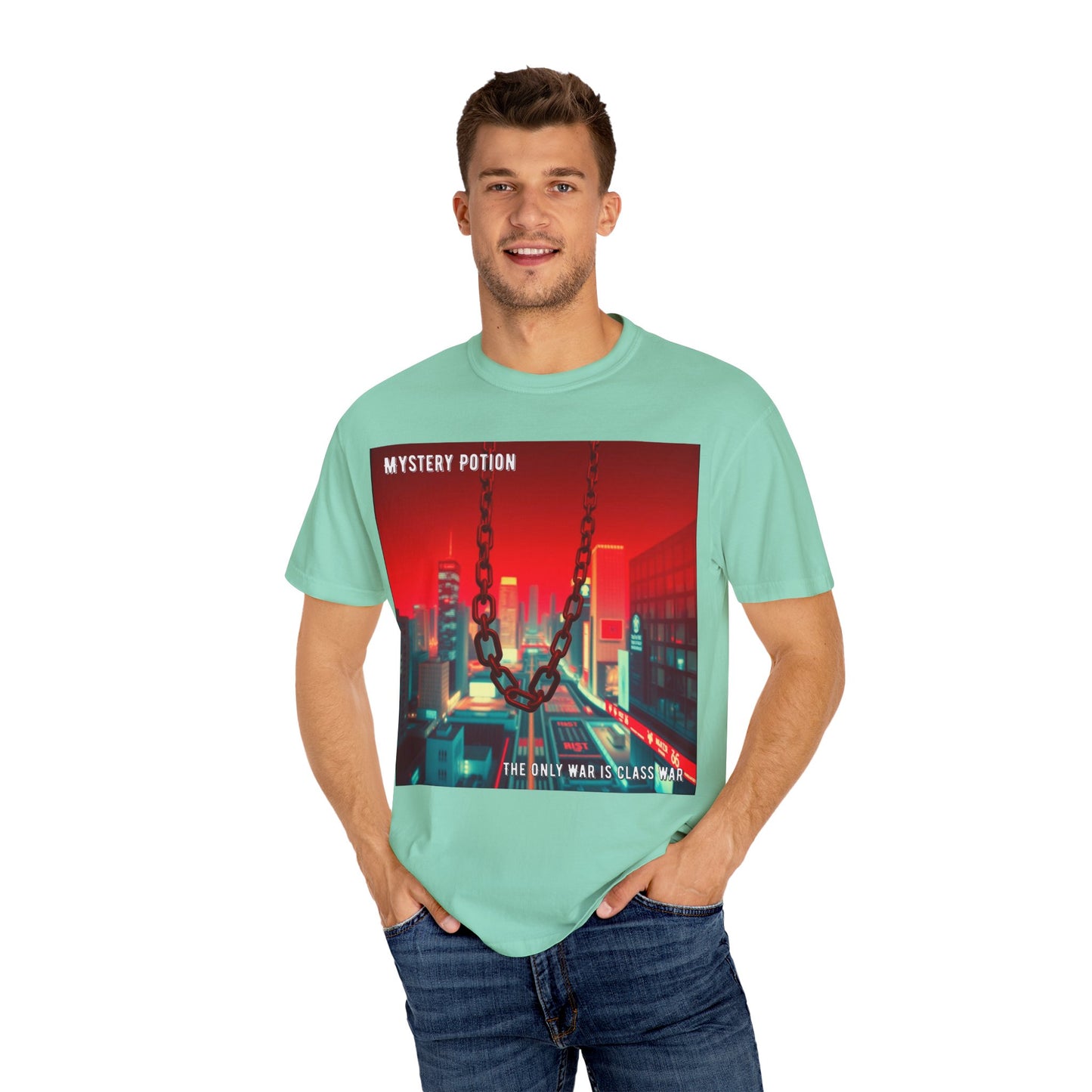 Mystery Potion Urban T-Shirt, Retro Graphic Tee, Unisex Streetwear, Casual Wear, Gift for Art Lovers, Music Festival Apparel