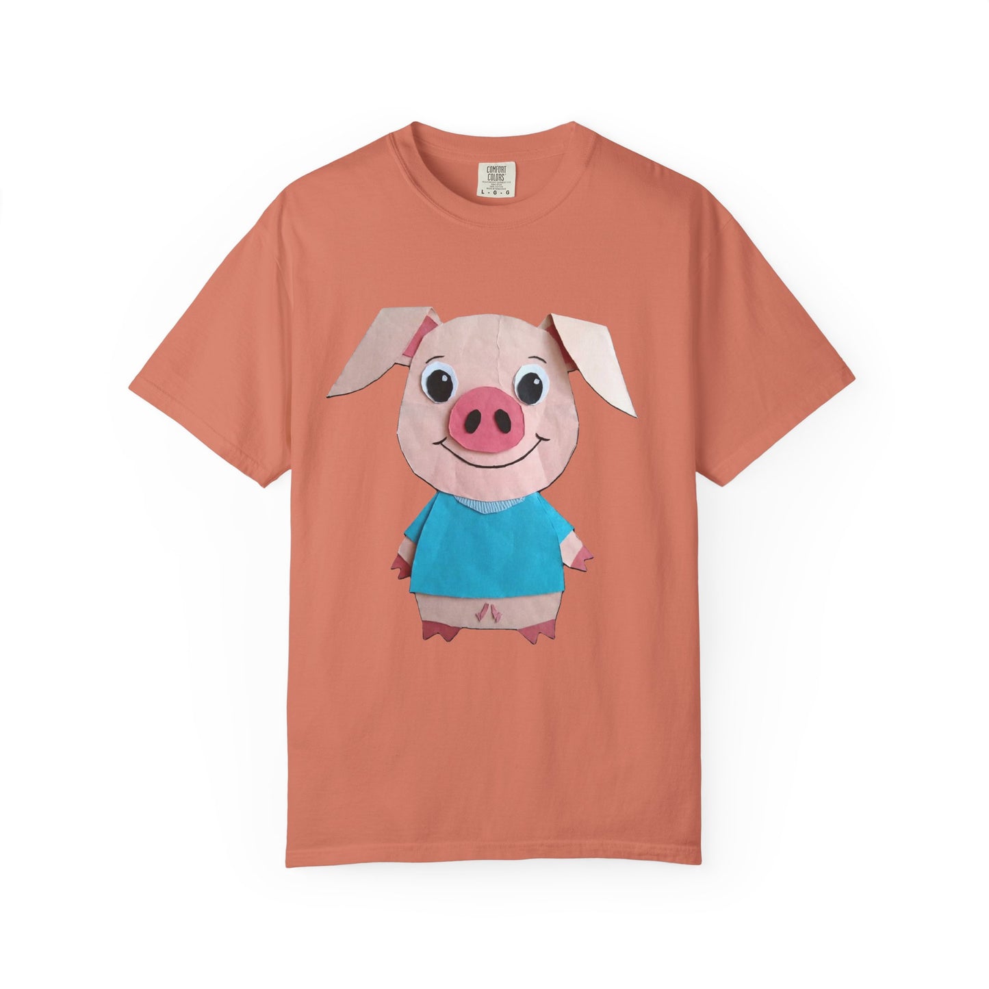 Cute Pig Character T-Shirt, Animal Lover Gift, Funny Graphic Tee, Casual Wear, Farm Themed Shirt