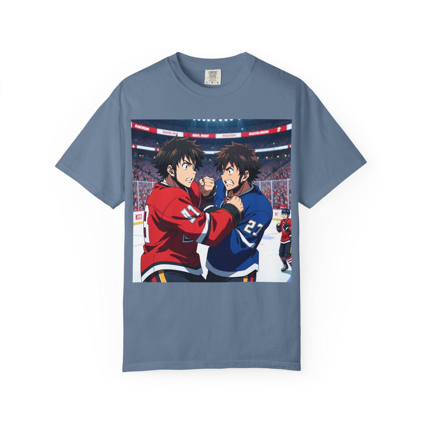 Hockey Fight T-Shirt | Unisex Vintage Graphic Tee | Perfect for Gamers | Gift for Fans | Casual Wear | Anime Rivalry Streetwear