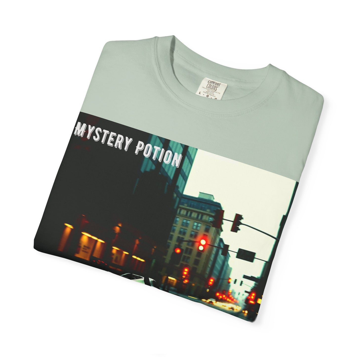 'Red Light Stop, Green Light Burn' by Mystery Potion Urban Vibe T-Shirt, Street Art T-Shirt, Fashion Tee, Gift for Art Lovers, Unisex Cotton Shirt, Unique Graphic Tee