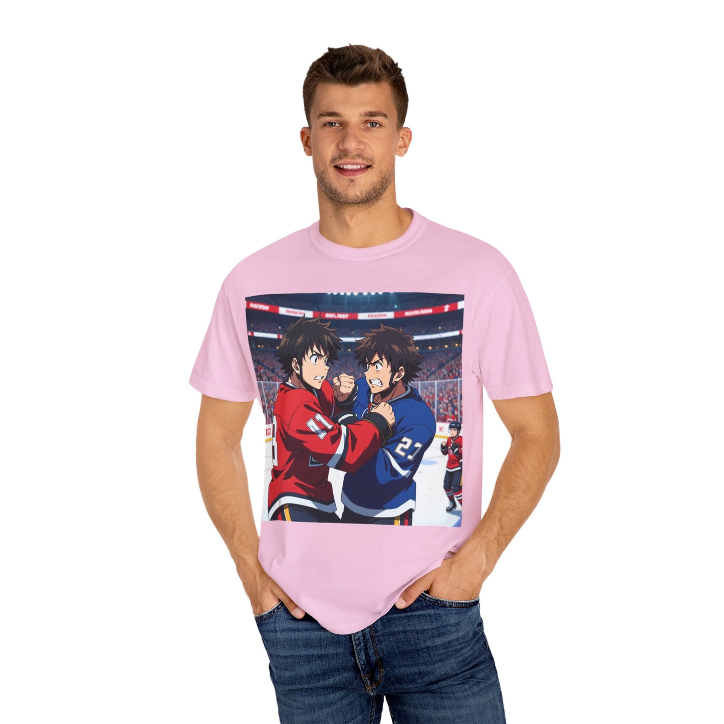 Hockey Fight T-Shirt | Unisex Vintage Graphic Tee | Perfect for Gamers | Gift for Fans | Casual Wear | Anime Rivalry Streetwear