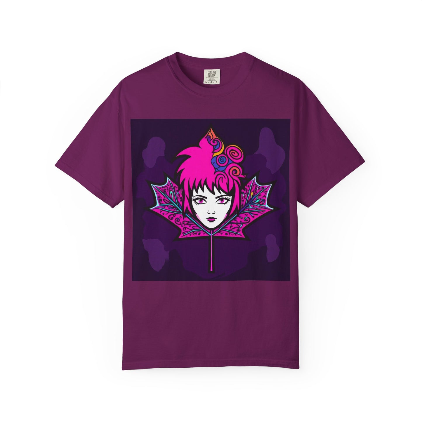 Emily The Maple Leaf Vibrant Graphic Tee: Retro Pop Art T-Shirt, Unique Gift, Casual Wear, Festival Fashion, Fun Style, Unisex Apparel