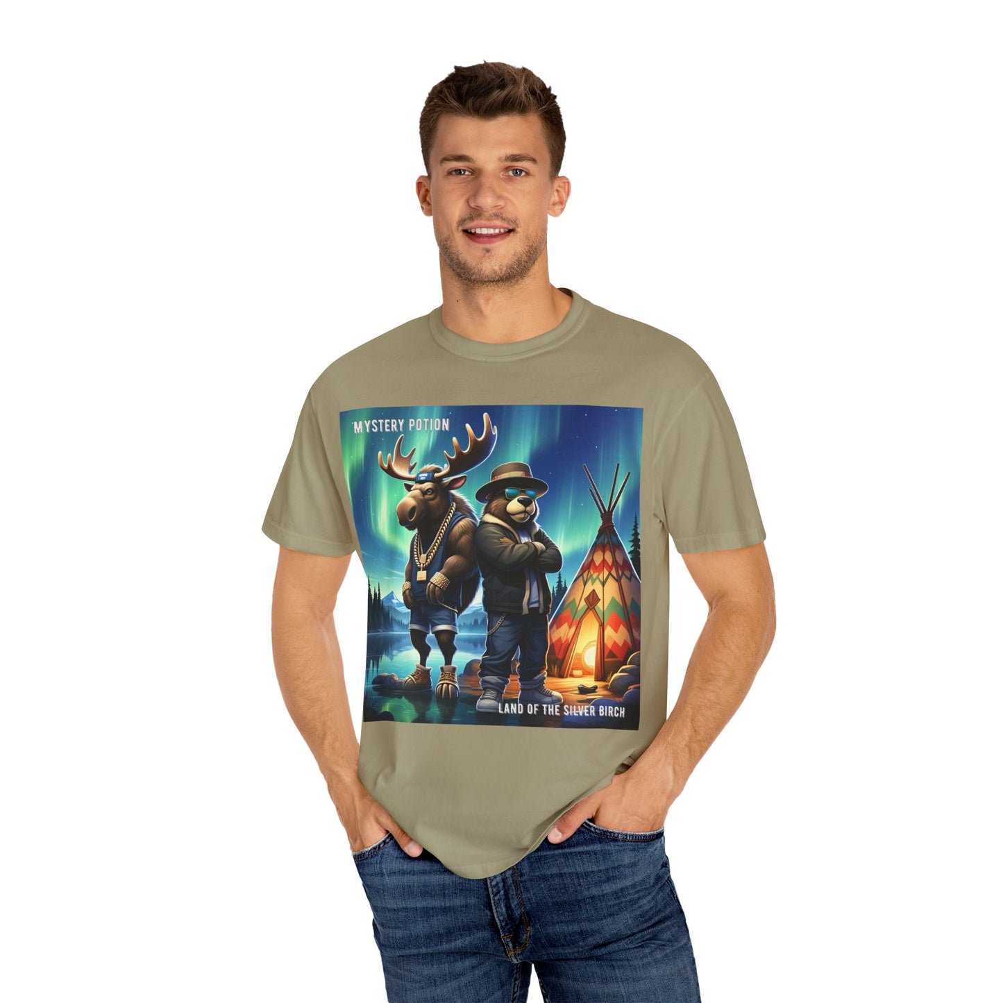 'Land Of The Silver Birch' by Mystery Potion, Unisex Garment-Dyed T-shirt