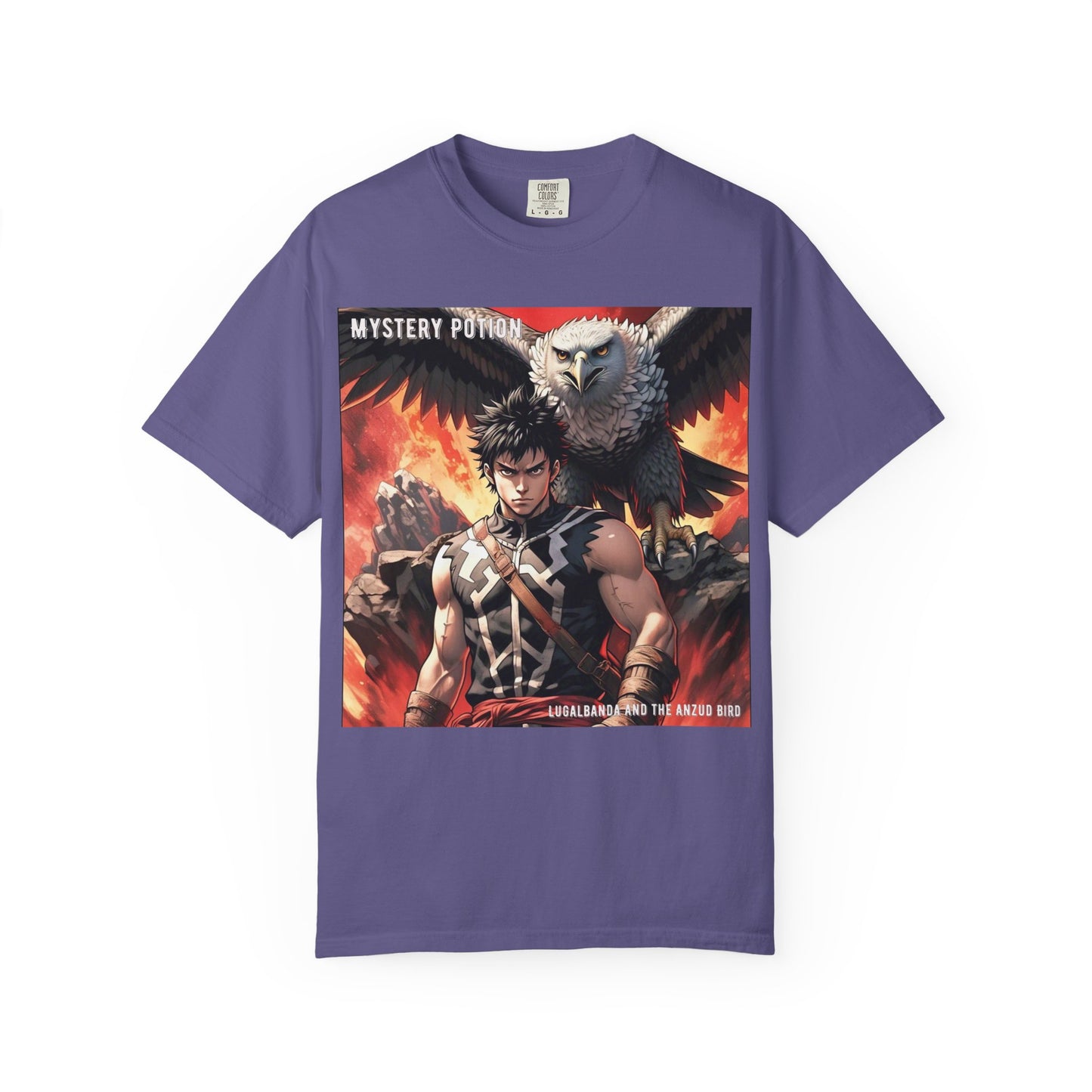 Unisex Anime Graphic T-Shirt, Mystery Potion Art Tee, Vintage Style, Casual Wear, Gift for Fans, Streetwear Apparel