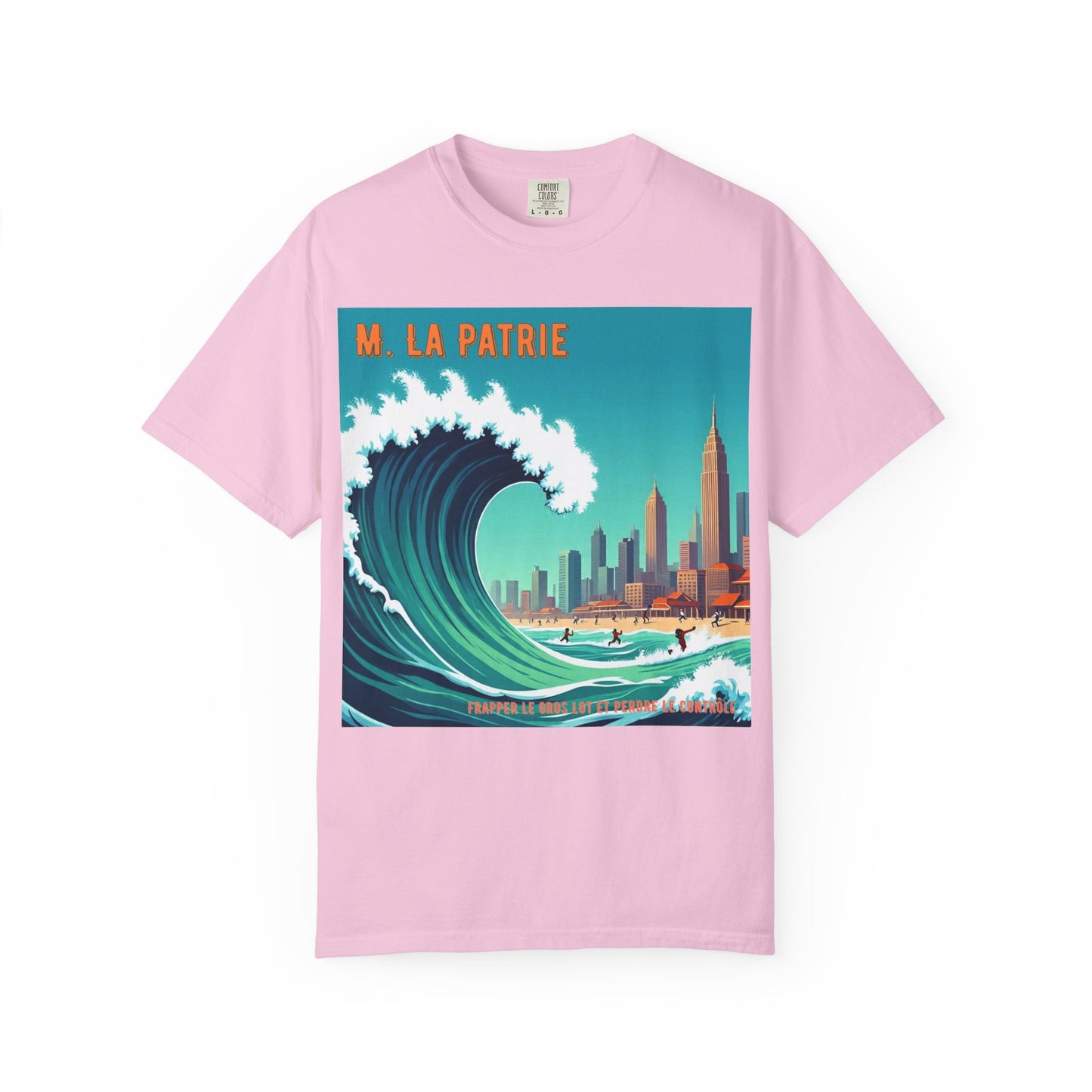 'Frapper Le Gros Lot et Perdre Le Contrôle' de M. La Patrie, Ocean Vibes Graphic T-Shirt - Summer Beach Wear, Casual Fashion, Beach Vacation Gift, Relaxed Fit Tee, Cool Graphic Shirt