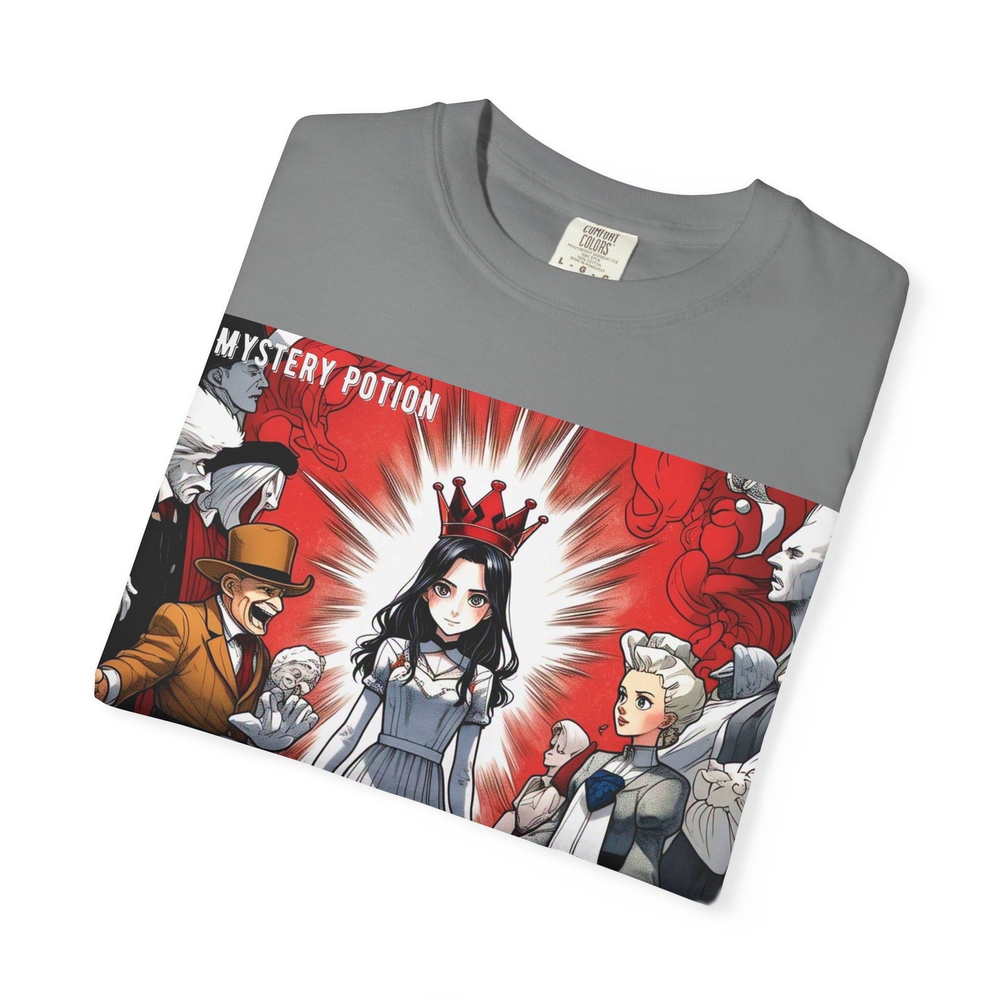 Mystery Potion's Alice In Wonderland Graphic Unisex T-shirt | Cool Casual Wear, Gift for Fans, Art Lovers, Anime Style Merch, Unique Everyday Tee