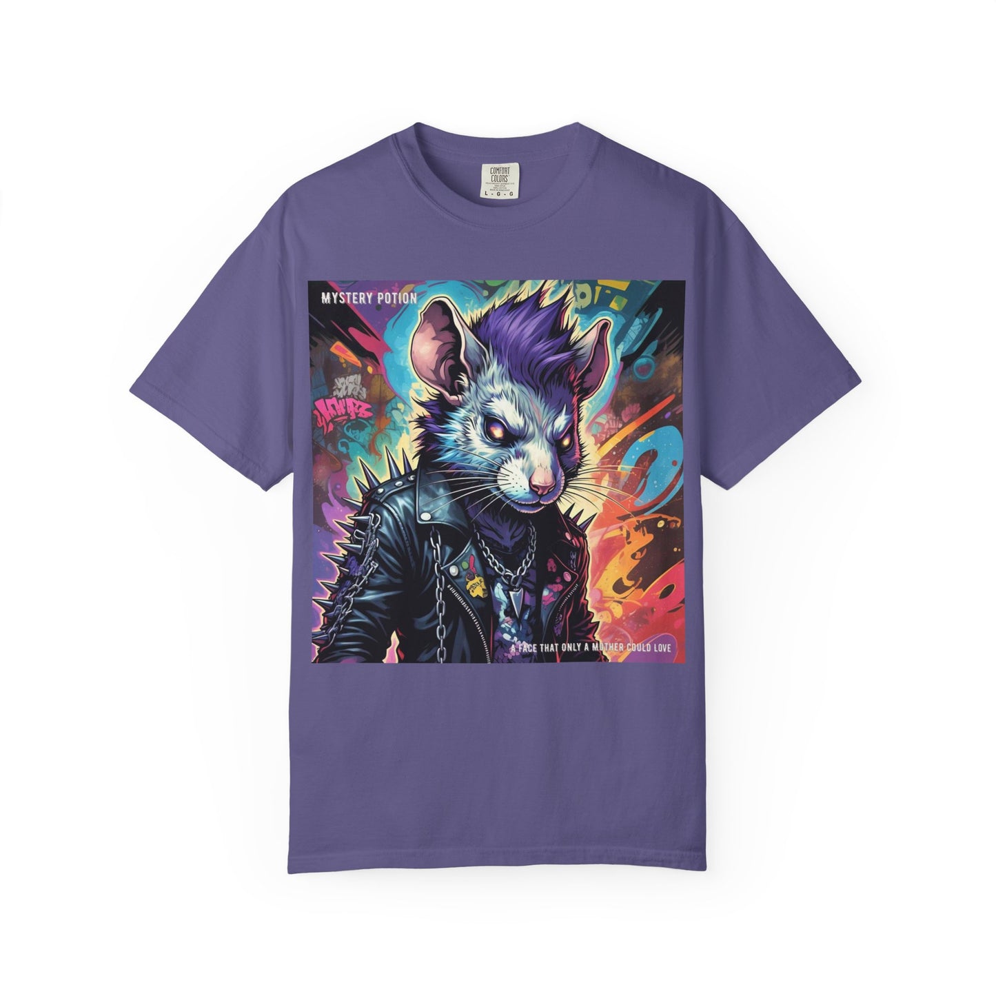 Punk Rock Rodent T-Shirt, Unisex Graphic Tee, Edgy Casual Wear, Alternative Fashion, Gift for Music Lovers, Festival Apparel