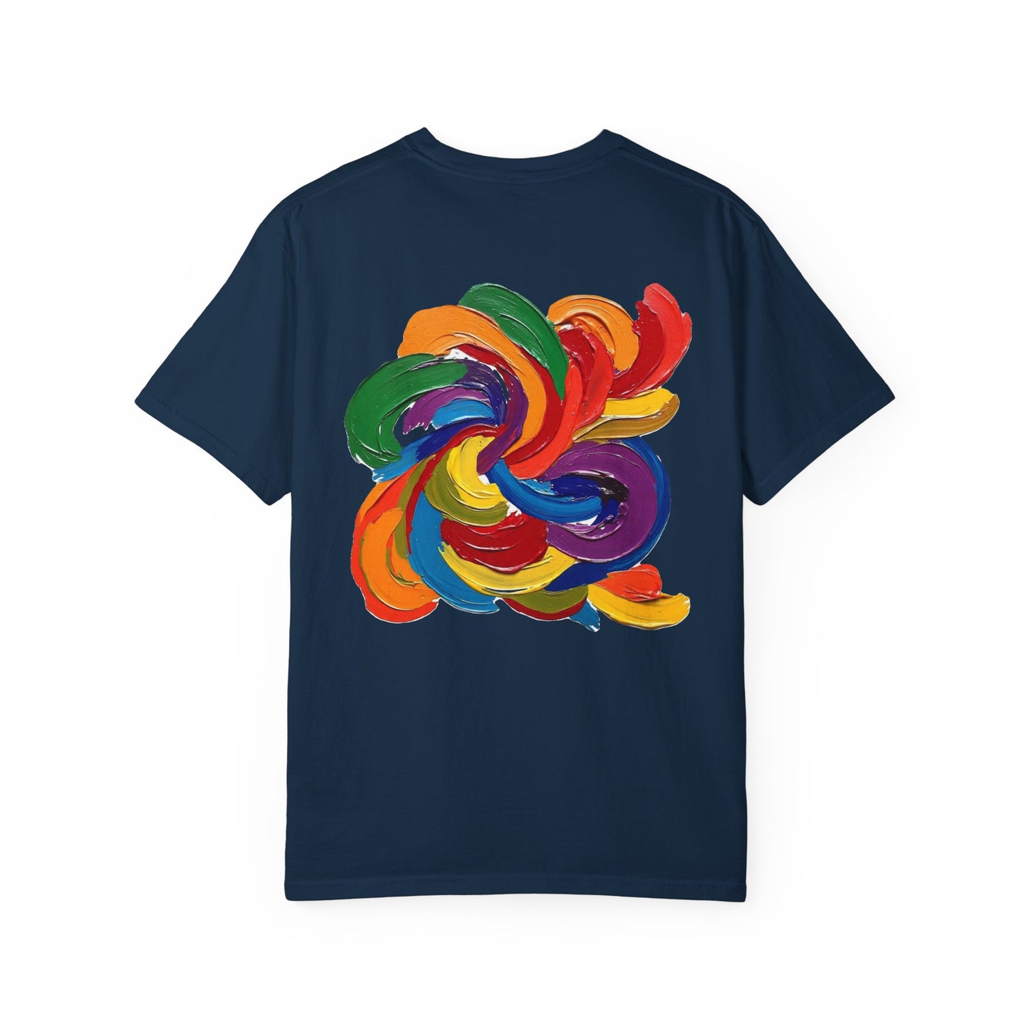 Colorful Swirl Unisex T-Shirt, Vibrant Art Tee, Casual Wear, Gift for Artists, Statement Shirt, Summer Outfit