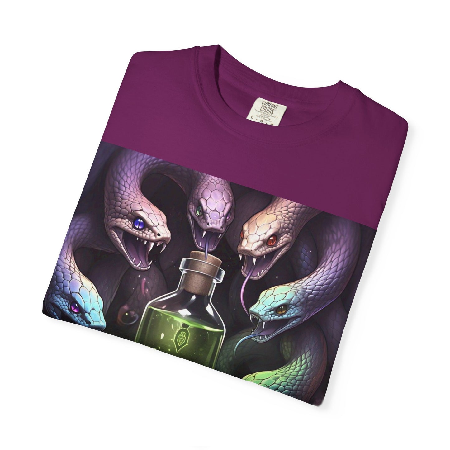'Poking Sticks At Snakes' by Mystery Potion, Unisex T-shirt | Snakes Design | Perfect for Halloween, Gifts, Cozy Wear, Unique Apparel, Vintage Vibe