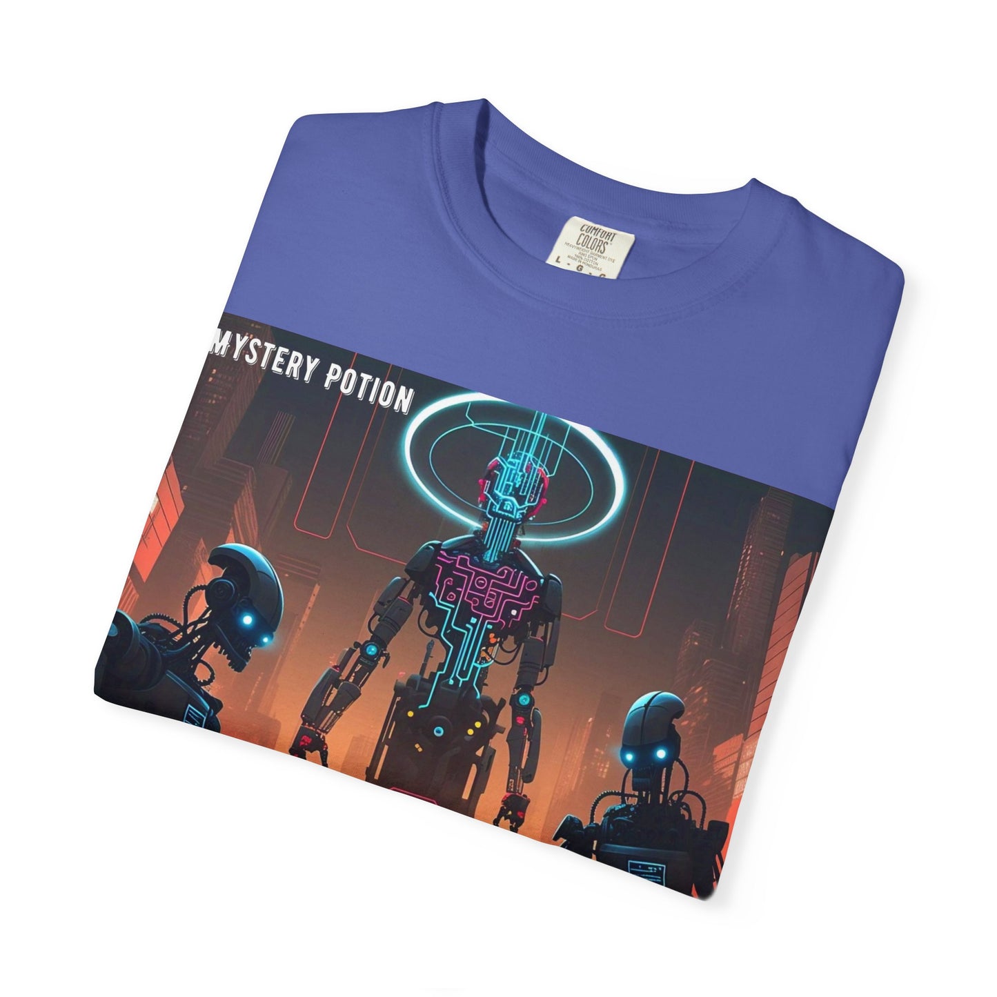 Retro Sci-Fi Graphic T-Shirt, Unisex Casual Tee, Cyberpunk Art Shirt, Gift for Nerds, Vintage Style Tee