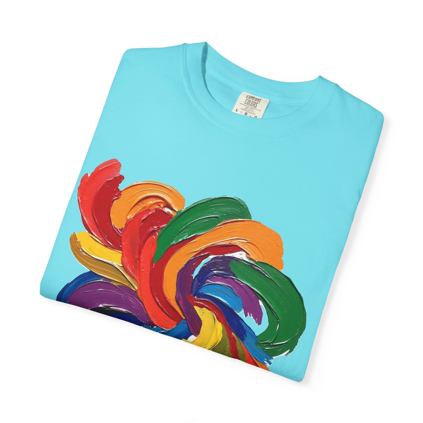 Colorful Swirl Unisex T-Shirt, Vibrant Art Tee, Casual Wear, Gift for Artists, Statement Shirt, Summer Outfit