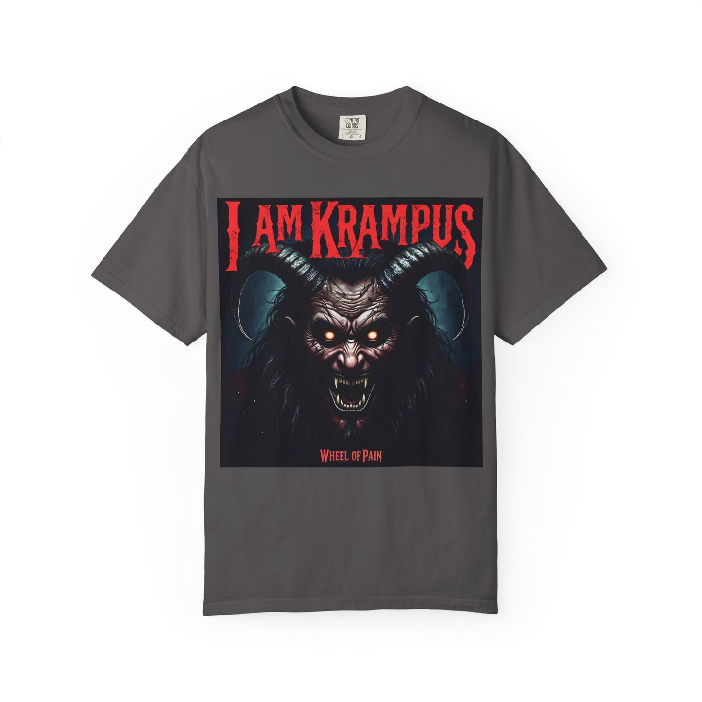 I Am Krampus Unisex Garment-Dyed T-Shirt | Spooky Graphic Tee for Christmas Horror Fans, Gifts, Party Wear, Festival Attire