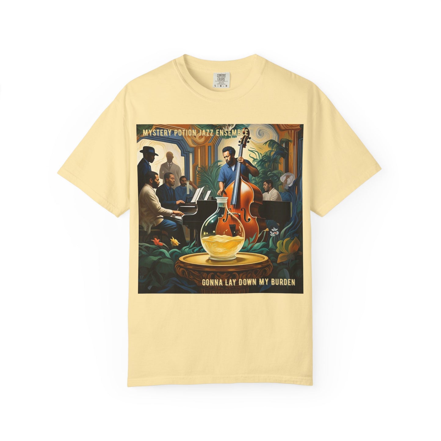 Mystery Potion Jazz Ensemble T-shirt | Unisex Music Lover Tee, Gift for Jazz Fans, Vintage Style Shirt, Casual Wear, Unique Music Apparel