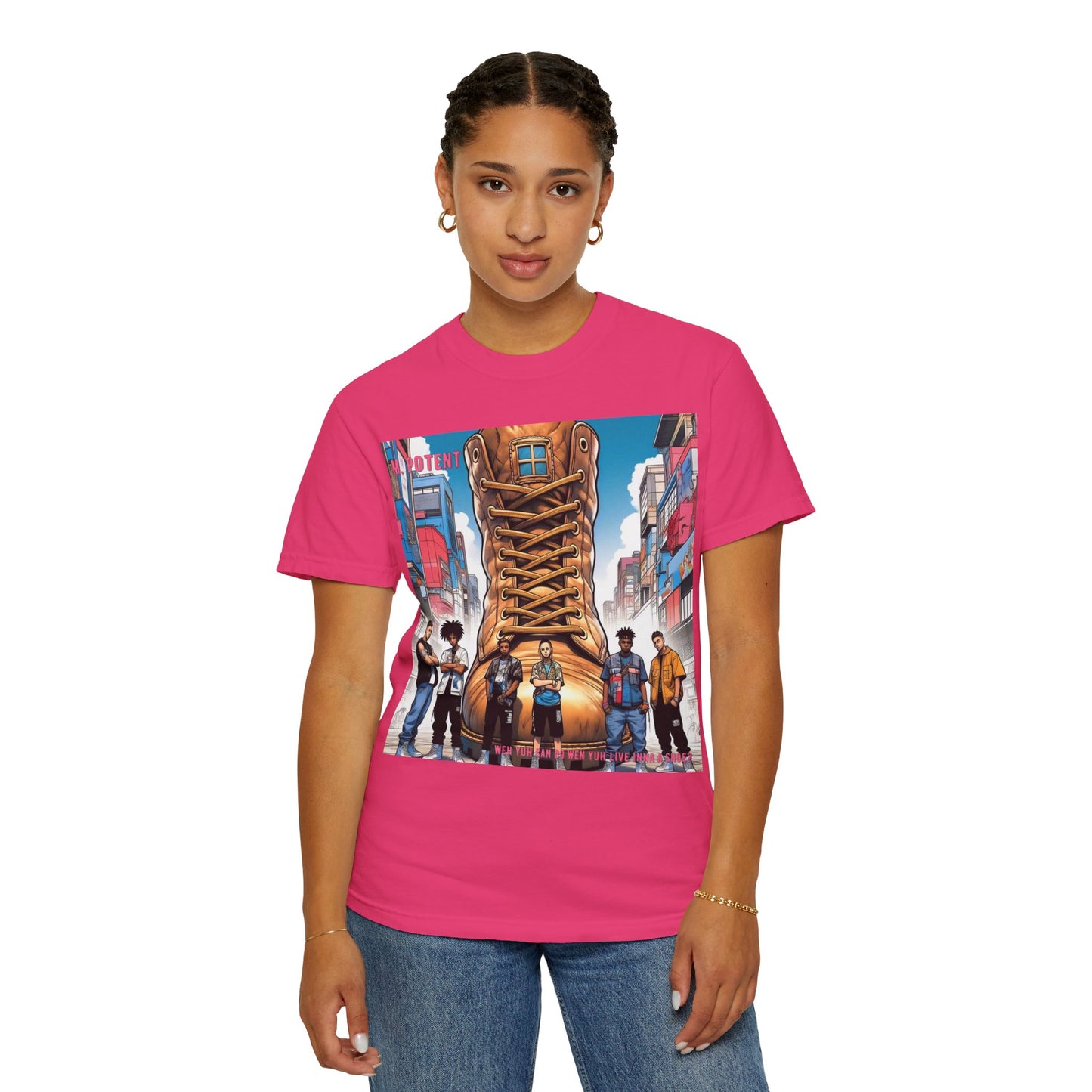 Urban-Inspired "What Can You Do When You Live In A Shoe?" Graphic Tee, Streetwear T-shirt, Casual Wear, Hip Hop Fashion, Birthday Gift, Unisex T-shirt with Bold Design