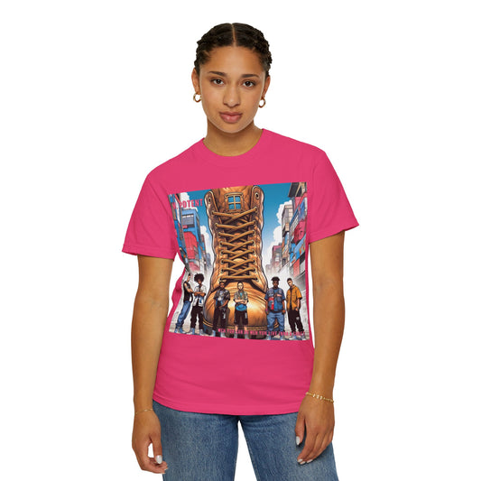 Urban-Inspired "What Can You Do When You Live In A Shoe?" Graphic Tee, Streetwear T-shirt, Casual Wear, Hip Hop Fashion, Birthday Gift, Unisex T-shirt with Bold Design