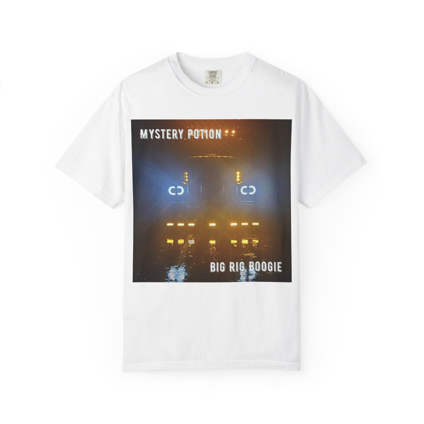 'Big Rig Boogie' by Mystery Potion Unisex Garment-Dyed T-Shirt | Unique Graphic Tee, Music Festival Shirt, Casual Wear, Gift for Friends, Unisex Style