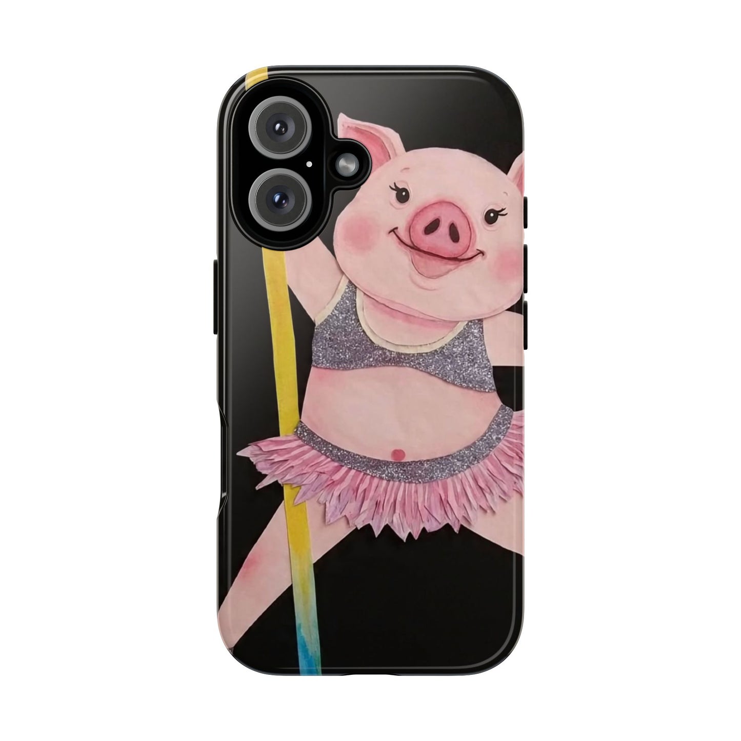 Pole Dancing Pig Tough Cases: Adorable Pig Phone Case for Animal Lovers, Cute Gift, Fun Accessory, Durable Protection, Unique Design