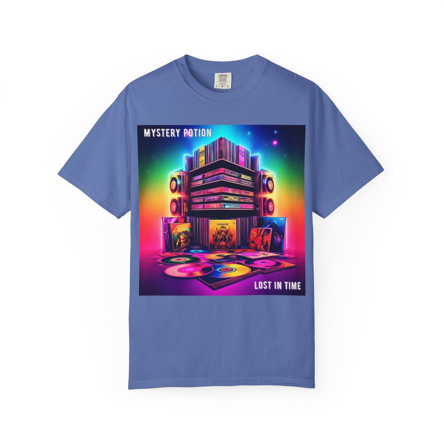 Lost In Time Vintage Vibe T-Shirt - Mystery Potion Graphic Tee, Unisex Casual Wear, Retro Music Lovers, Festival Apparel, Gift Idea